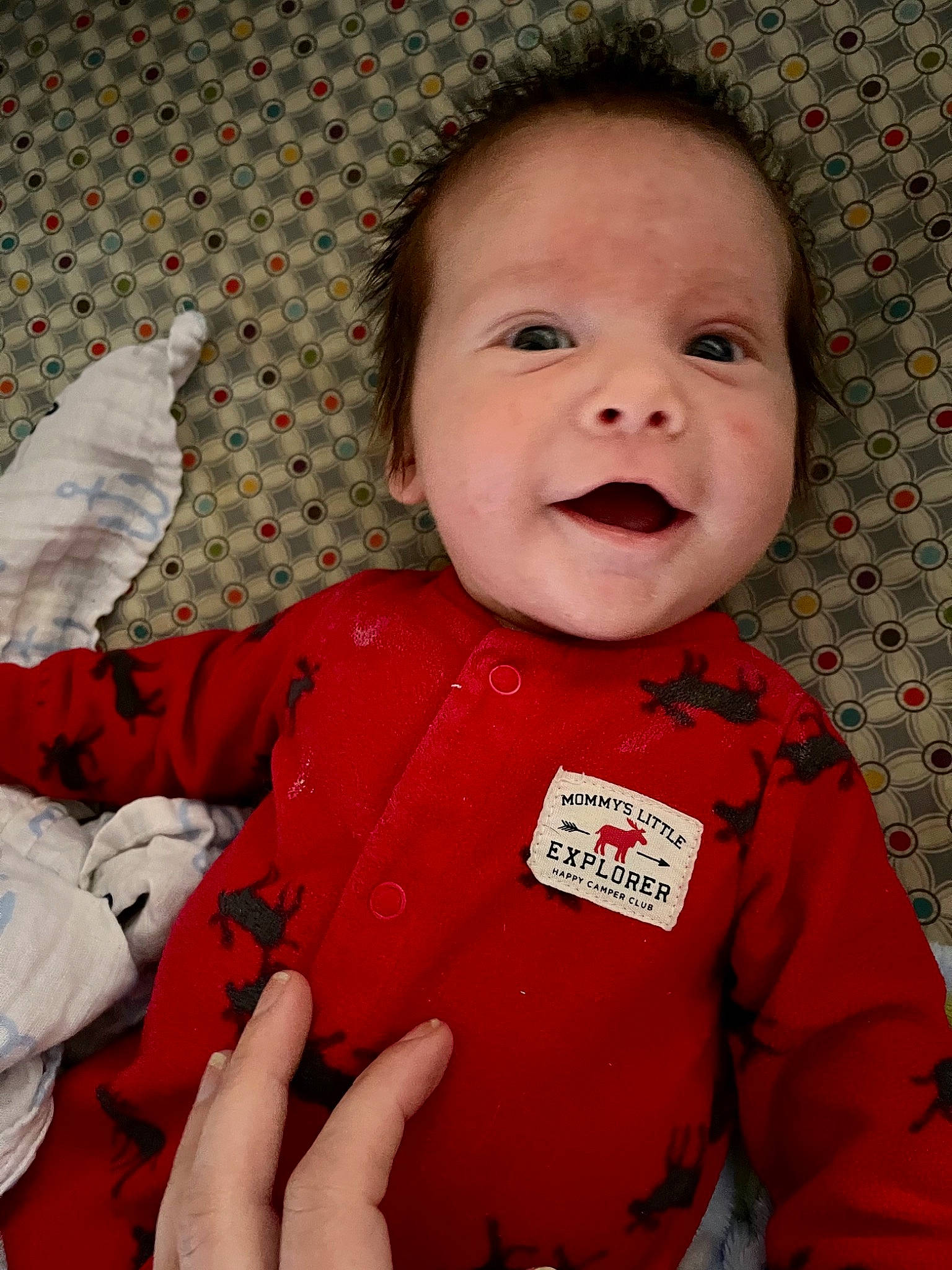 Lukas joined the competition — help win amazing prizes! baby, baby_toddler_clothing, cheek, chin, eye, face, facial_expression, gesture, hand, happy, human, lip, mouth, nose, outerwear, person, skin, sleeve, smile, standing