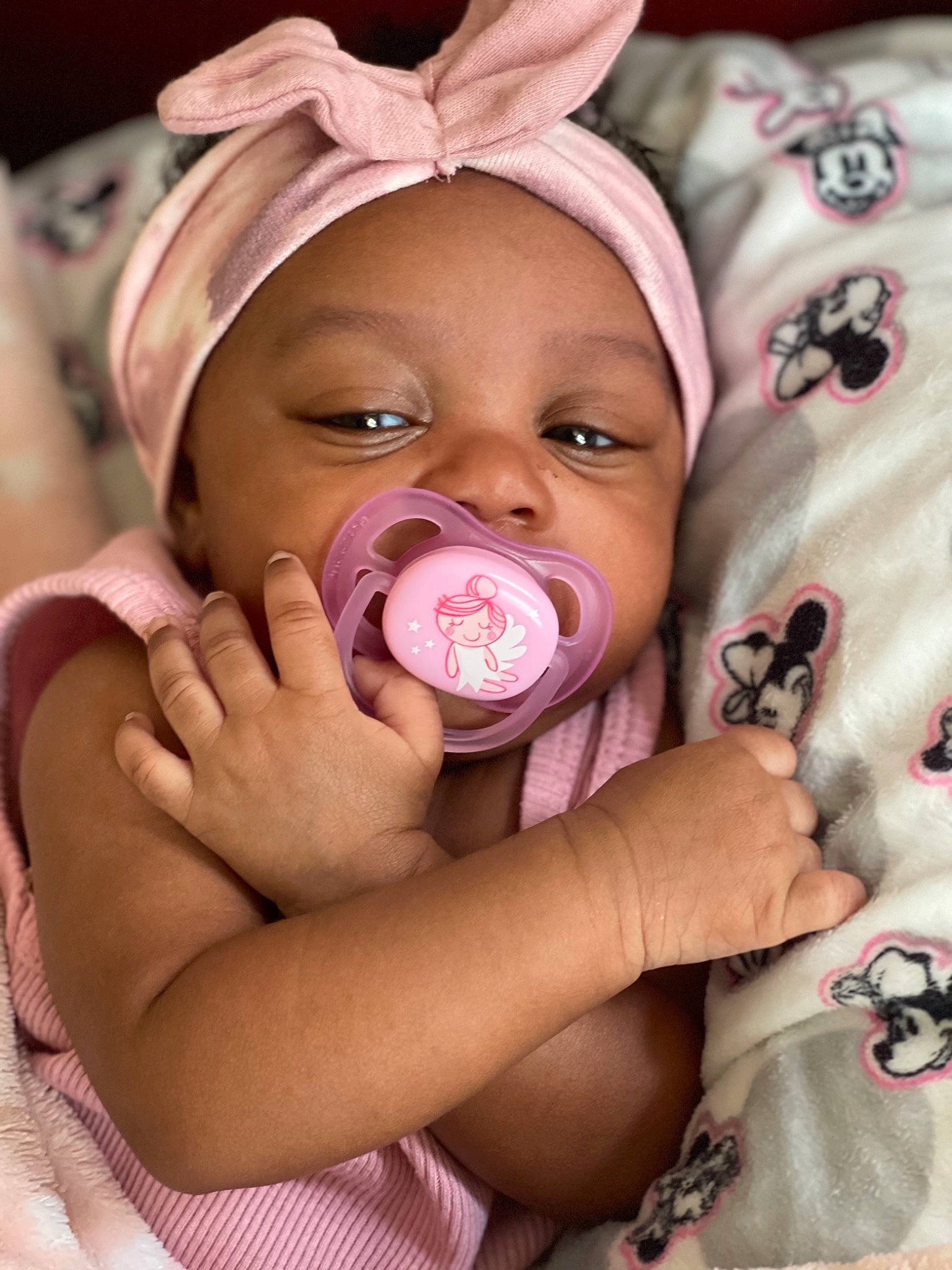 Amora joined the competition — help win amazing prizes! baby, baby_toddler_clothing, cheek, child, comfort, ear, eyebrow, eyelash, facial_expression, finger, gesture, hand, happy, headwear, iris, lip, mouth, nose, person, pink