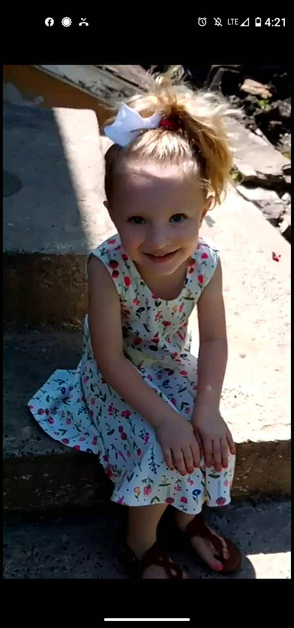 Aiyanna joined the competition — help win amazing prizes! baby_toddler_clothing, blond, cheek, child, child_model, clothing, dress, fashion_accessory, hair, hair_accessory, hairstyle, iris, joy, leg, pattern, person, photography, play, smile, standing