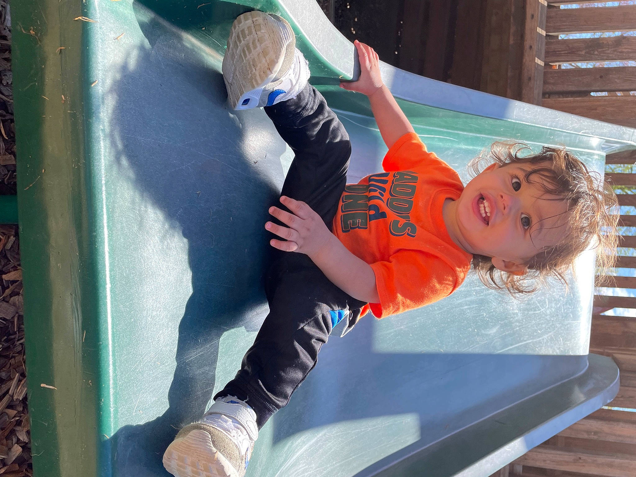 Octavius is registered to the contest to win money with this photo: child, electric_blue, fun, inflatable, knee, leisure, outdoor_play_equipment, person, photograph, play, playground, public_space, recreation, sitting, snapshot, sportswear, t_shirt, toddler, vacation, vehicle_door
