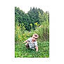 Beau joined the competition — help win amazing prizes! toddler, child, grass, wildflowers, outdoor, nature, greenery, crawling, curious, young_child, summer, plants, trees, baby, casual_clothing, daylight, adventure, portrait, field, happy