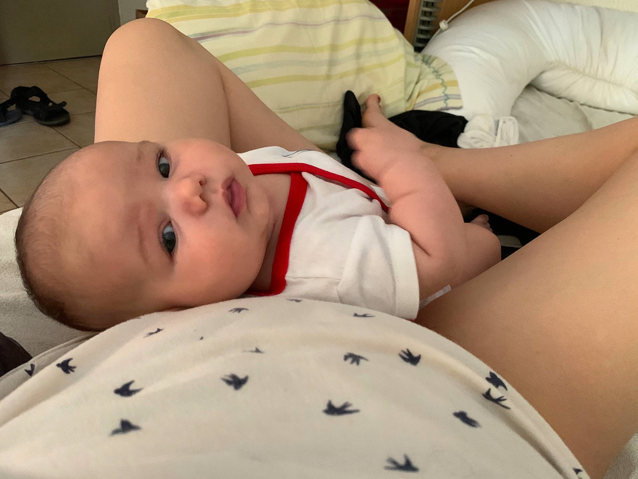 Sevastian a rejoint le concours — aidez-le/la à gagner de superbes lots ! arm, baby, baby_toddler_clothing, cheek, comfort, eye, facial_expression, finger, hand, head, human_body, joint, leg, lip, mouth, muscle, neck, person, skin, stomach