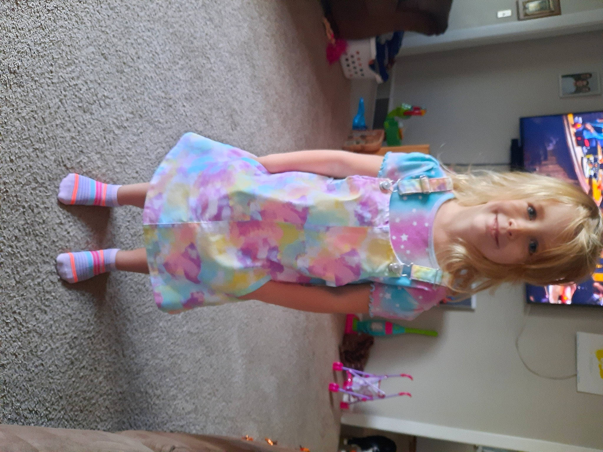 Rayna joined the competition — help win amazing prizes! baby, baby_toddler_clothing, child, foot, fun, human_leg, joy, person, play, room, smile, sock, thigh, toddler