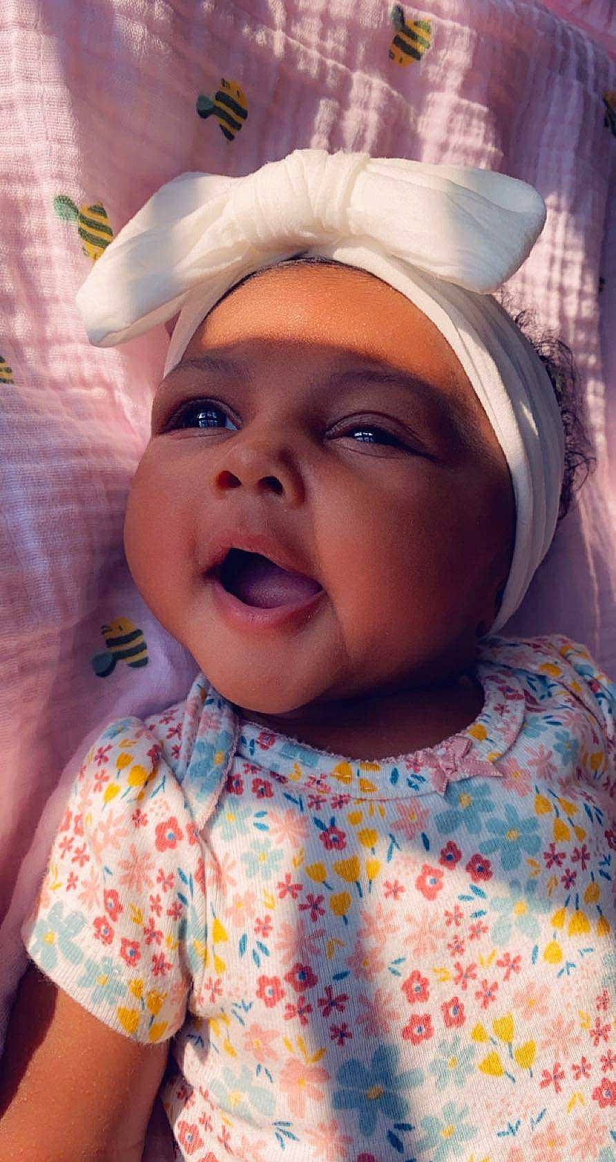 Alayna joined the competition — help win amazing prizes! baby, cheek, child, chin, ear, face, facial_expression, forehead, happy, head, headgear, headwear, lip, mouth, nose, person, skin, smile, toddler