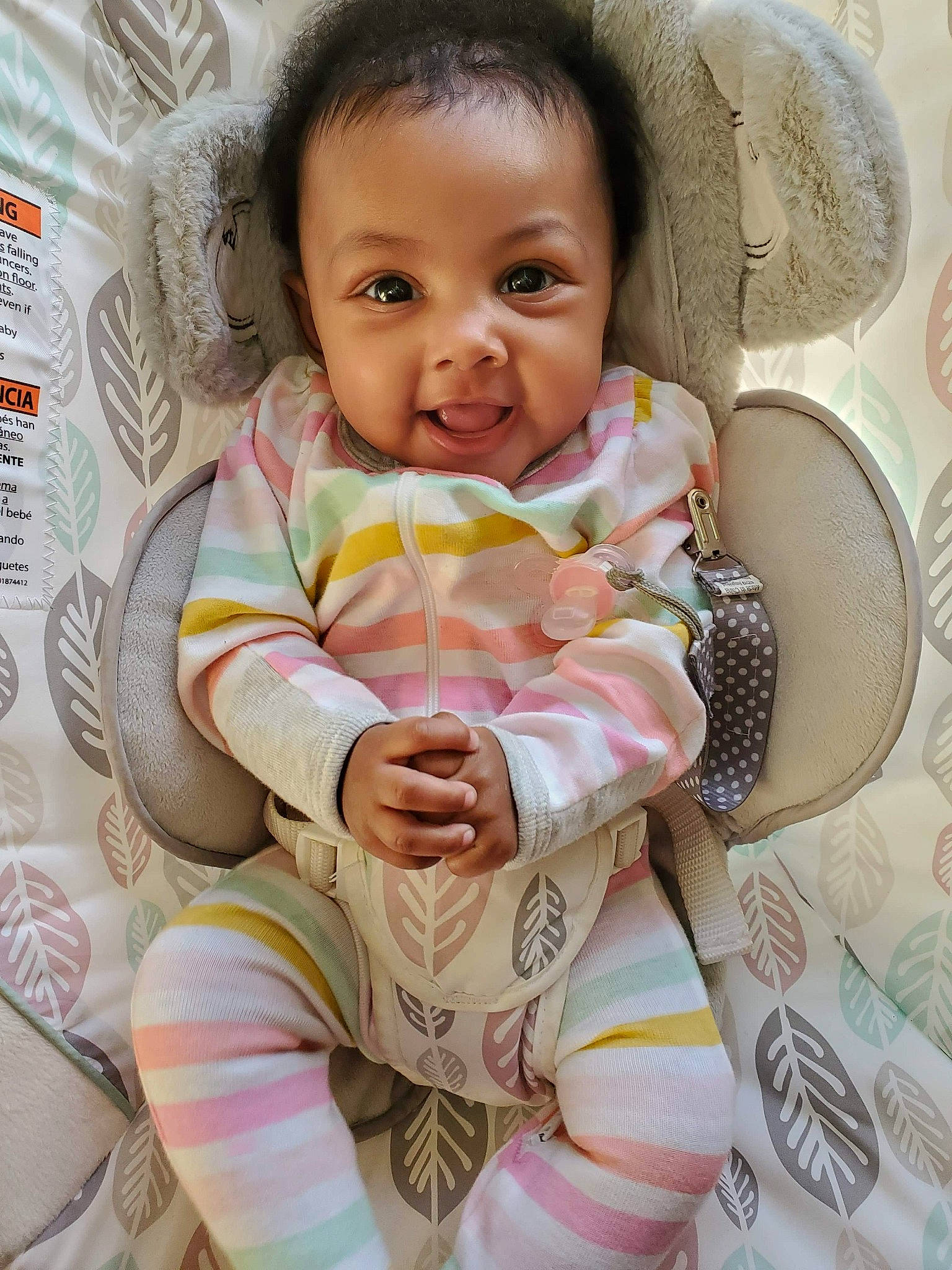 Alayna joined the competition — help win amazing prizes! baby, baby_products, baby_toddler_clothing, cheek, child, eye, face, head, lip, nose, person, pink, skin, smile, textile, toddler