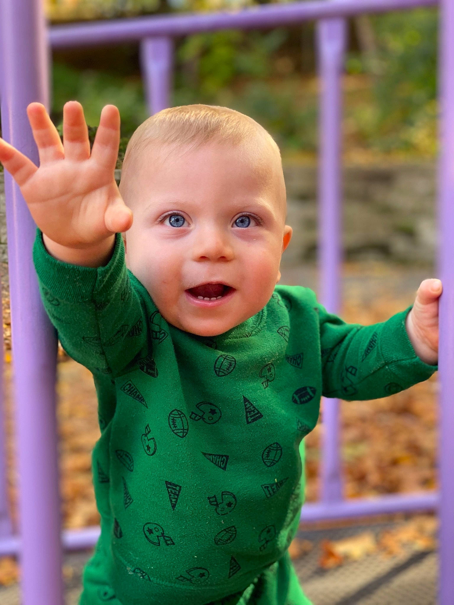 Tony joined the competition — help win amazing prizes! baby, cheek, child, face, finger, fun, gesture, green, hand, happy, head, person, play, playground, skin, smile, thumb, toddler
