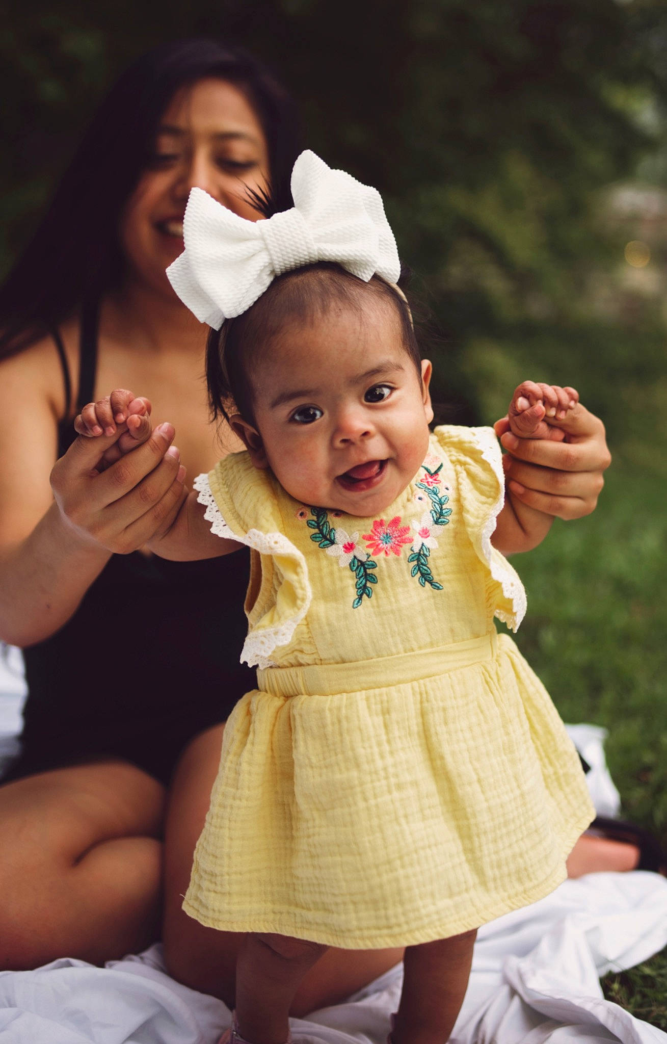 Serena joined the competition — help win amazing prizes! baby, baby_toddler_clothing, child, day_dress, event, face, flash_photography, fun, gesture, grass, hand, happy, hat, people_in_nature, person, pink, skin, sleeve, sun_hat, toddler