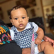 Josie joined the competition — help win amazing prizes! accessories, baby, clothing, couch, crawling, face, furniture, hair, happy, head, pants, people, person, photography, portrait, shorts, sitting, sleeve, smile, strap