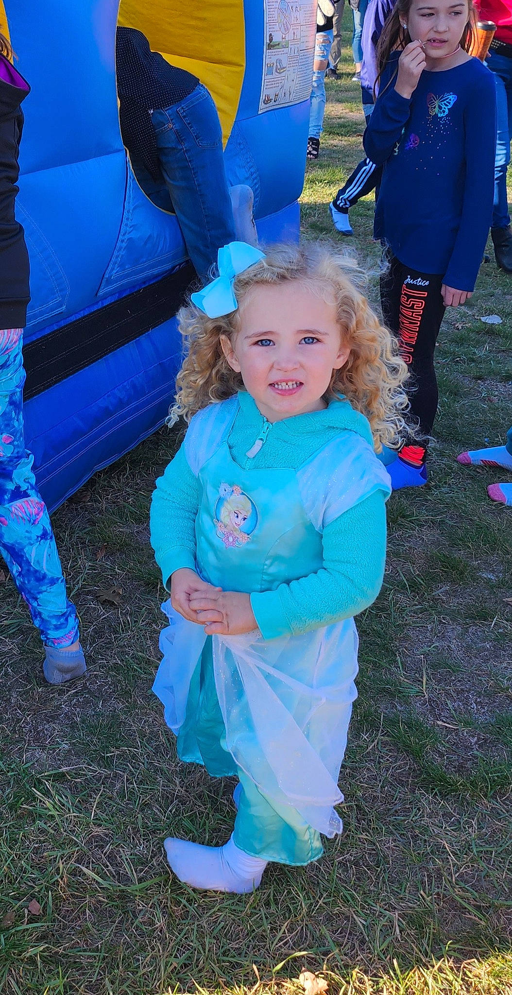 Brianne joined the competition — help win amazing prizes! blue, clothing, electric_blue, event, fun, grass, green, hairstyle, happy, headwear, leisure, people, people_in_nature, person, pink, purple, recreation, shoe, smile, sneakers