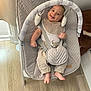 baby, crib, face, furniture, head, infantbed, person