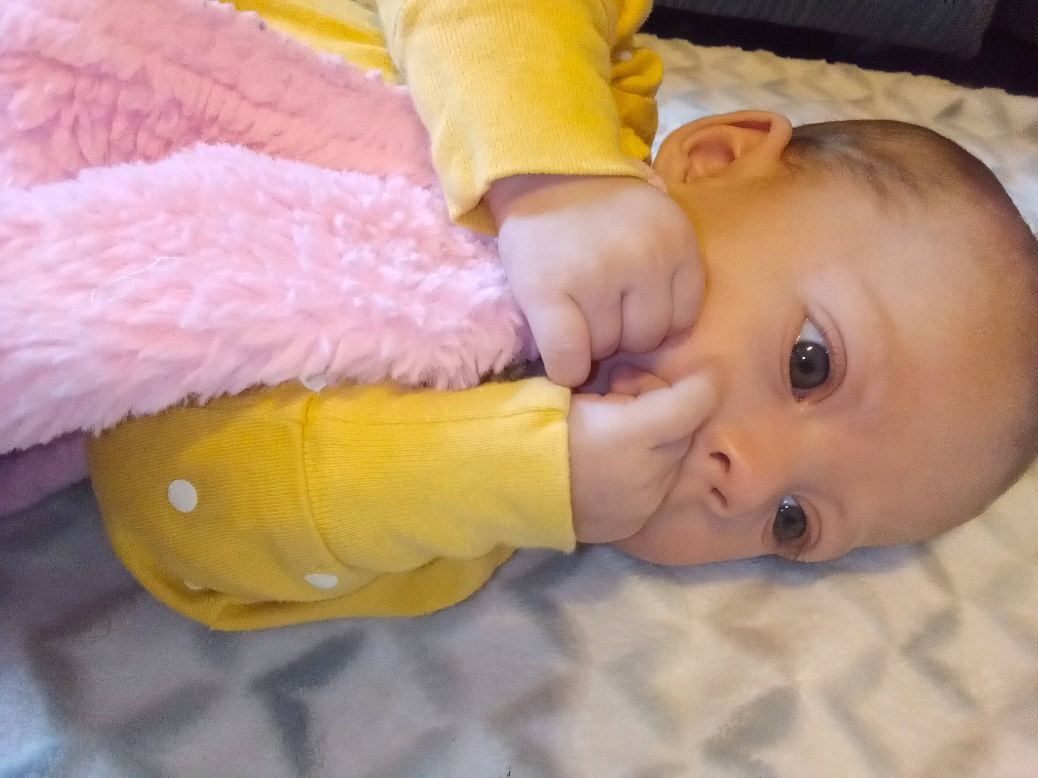 Kelly Rose is registered to the contest to win money with this photo: baby, baby_products, baby_toddler_clothing, baby_toys, cheek, child, comfort, eye, fun, happy, iris, nail, nose, pattern, person, room, skin, thumb, toddler, toy