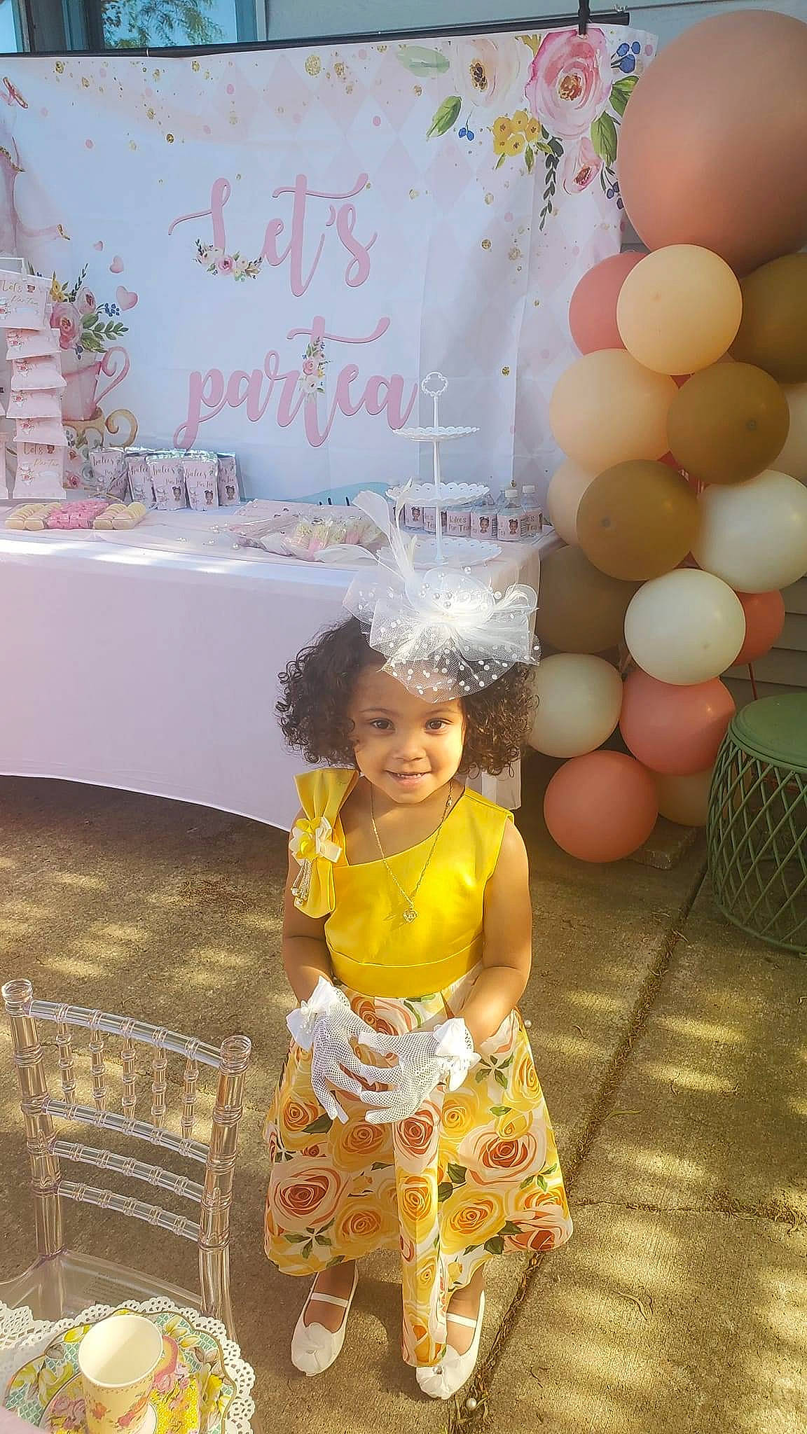 Kalee joined the competition — help win amazing prizes! baby_toddler_clothing, balloon, beauty, chair, child, event, flooring, fun, happy, headwear, joy, leisure, magenta, party_supply, person, pink, product, smile, sweetness, textile