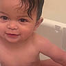 Jayce-Reed Richard is registered to the contest to win money with this photo: baby, bath, bathtub, child, cute, face, hair, happy, innocence, kid, naked, person, playful, portrait, skin, smile, sitting, water, wet, young