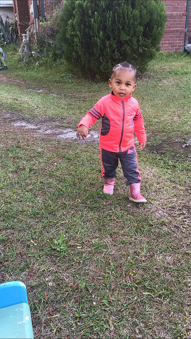 Joe is registered to the contest to win money with this photo: child, grass, lawn, person, play, soil, toddler