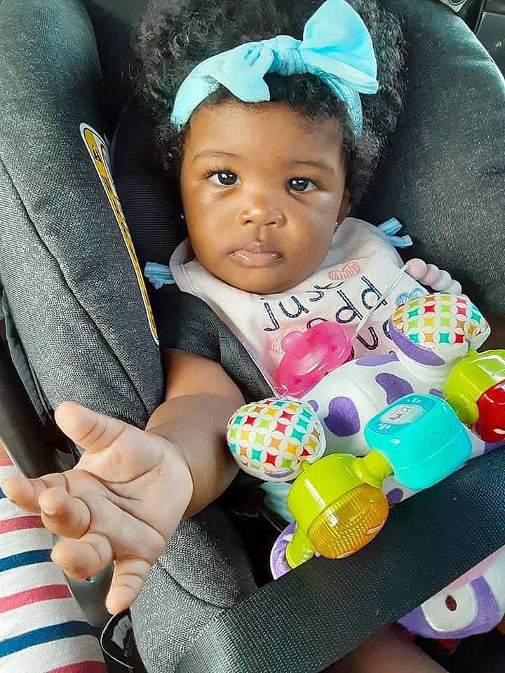 Riley joined the competition — help win amazing prizes! baby, baby_carriage, baby_toddler_clothing, cheek, child, comfort, drinkware, finger, fun, gesture, hand, happy, nail, people, person, plastic_bottle, product, skin, snapshot, textile