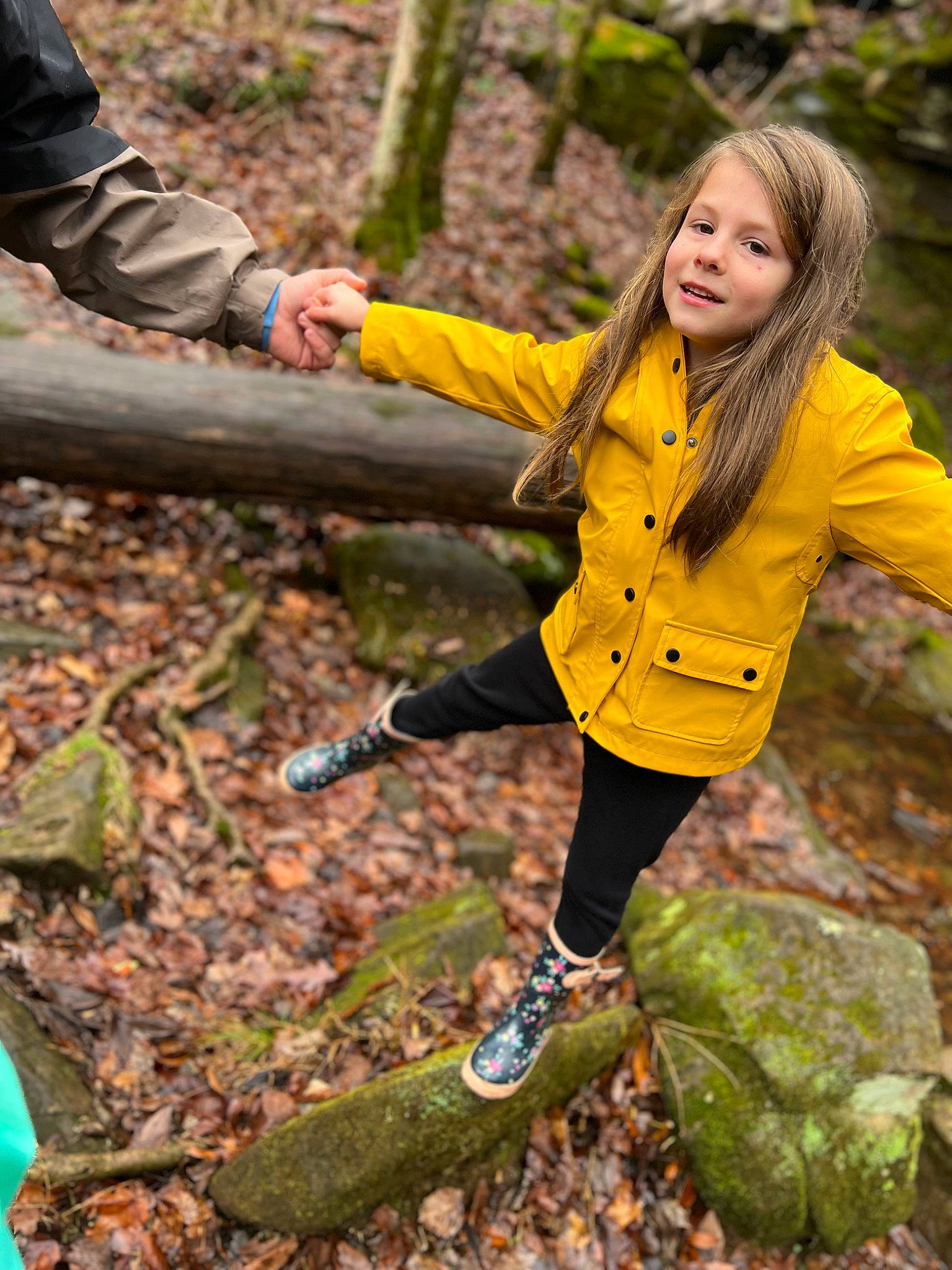 Danielle is registered to the contest to win money with this photo: deciduous, forest, grass, green, hair, happy, human_leg, joy, landscape, leaf, leisure, people_in_nature, person, plant, recreation, smile, thigh, tree, trunk, wilderness