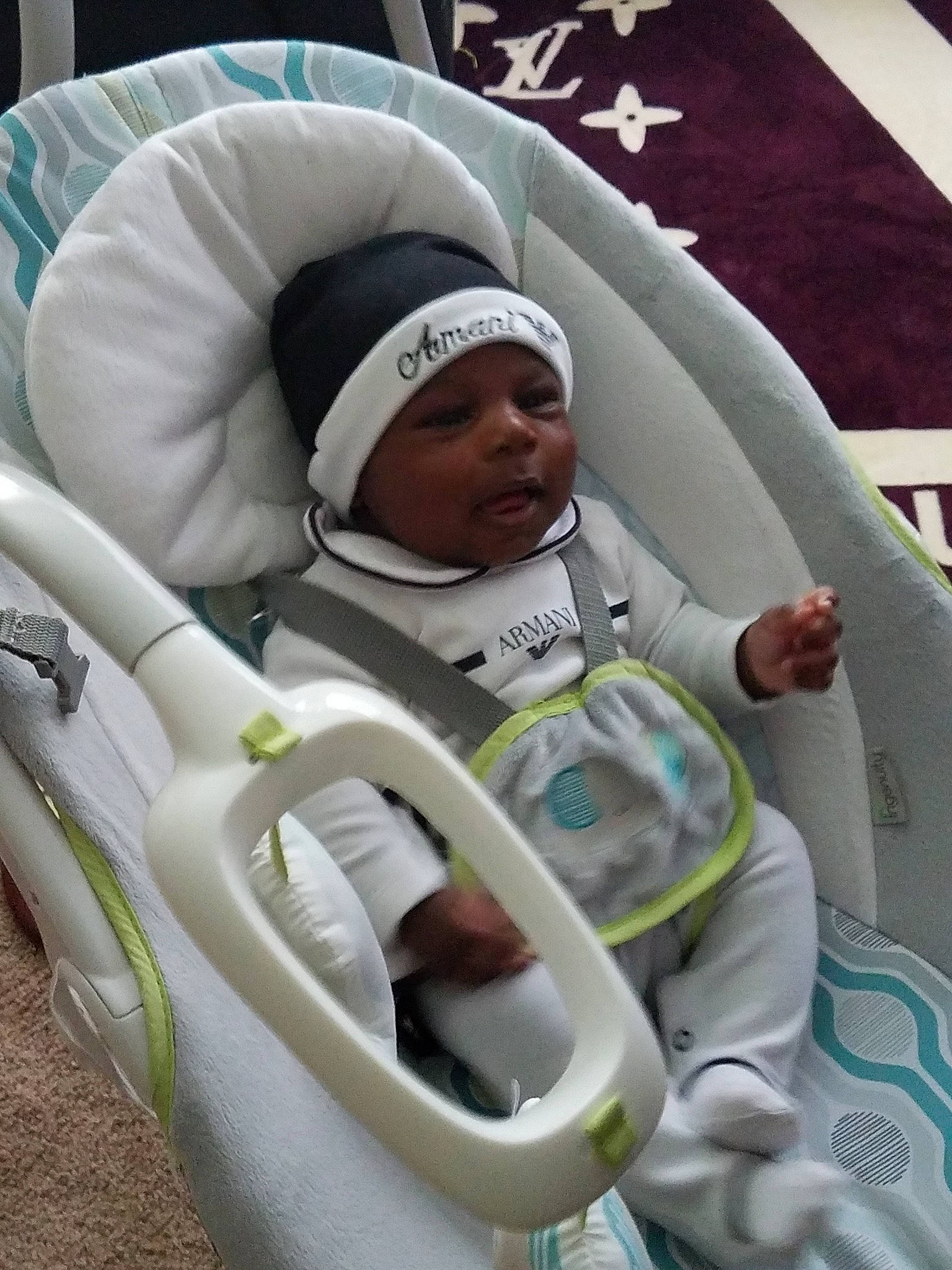 Canaan is registered to the contest to win money with this photo: baby, child, comfort, headwear, person, product