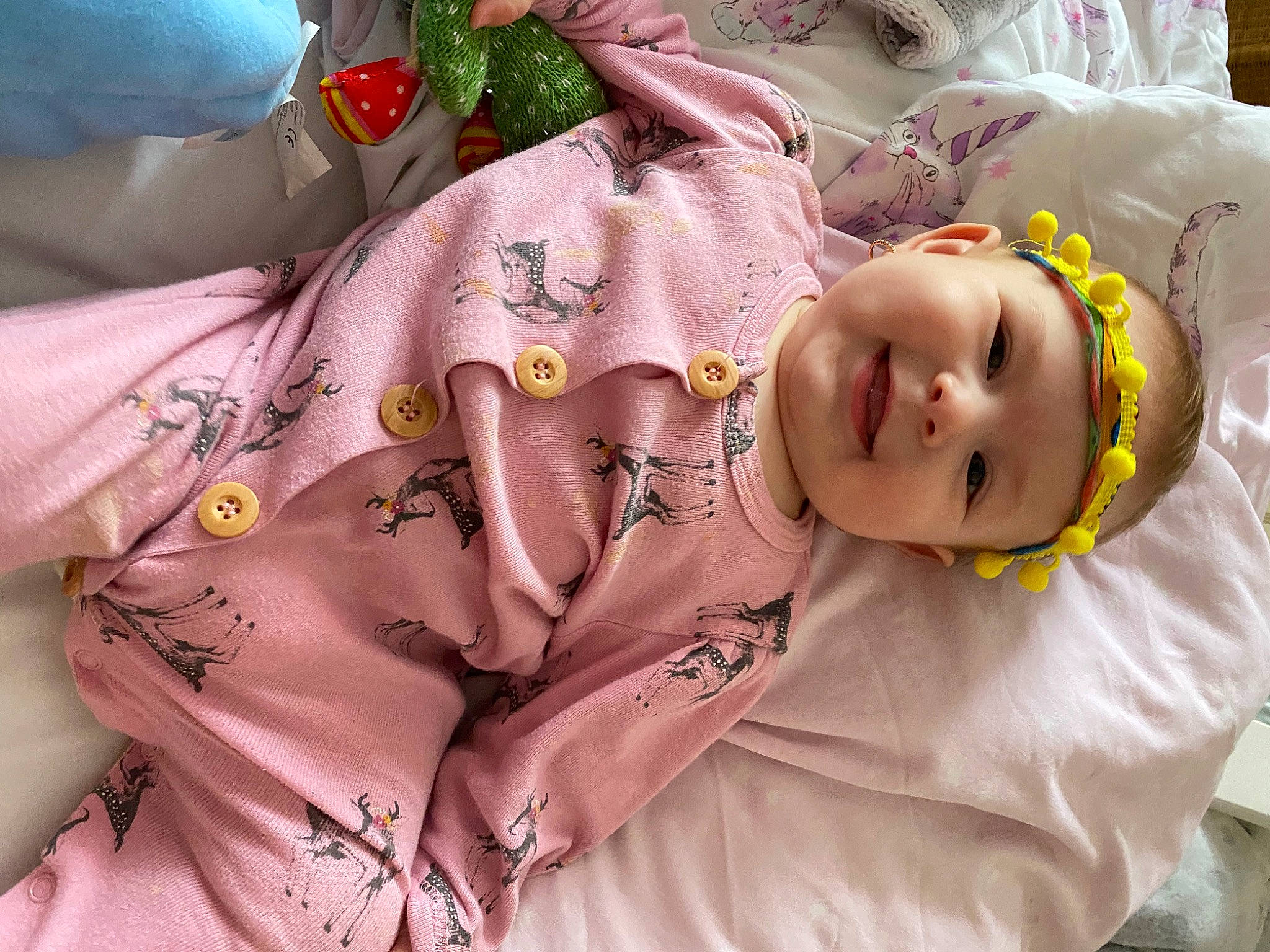 Carina joined the competition — help win amazing prizes! baby, baby_products, baby_toddler_clothing, button, cheek, child, eye, happy, head, headwear, iris, joy, magenta, nightwear, pattern, peach, person, pink, plant, room