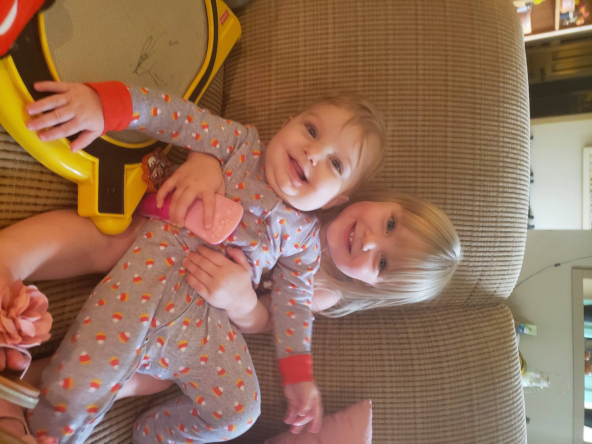 Kaisley is registered to the contest to win money with this photo: baby, baby_products, baby_toddler_clothing, chair, cheek, child, comfort, facial_expression, fun, happy, joy, lap, mouth, person, play, room, sitting, skin, smile, tableware