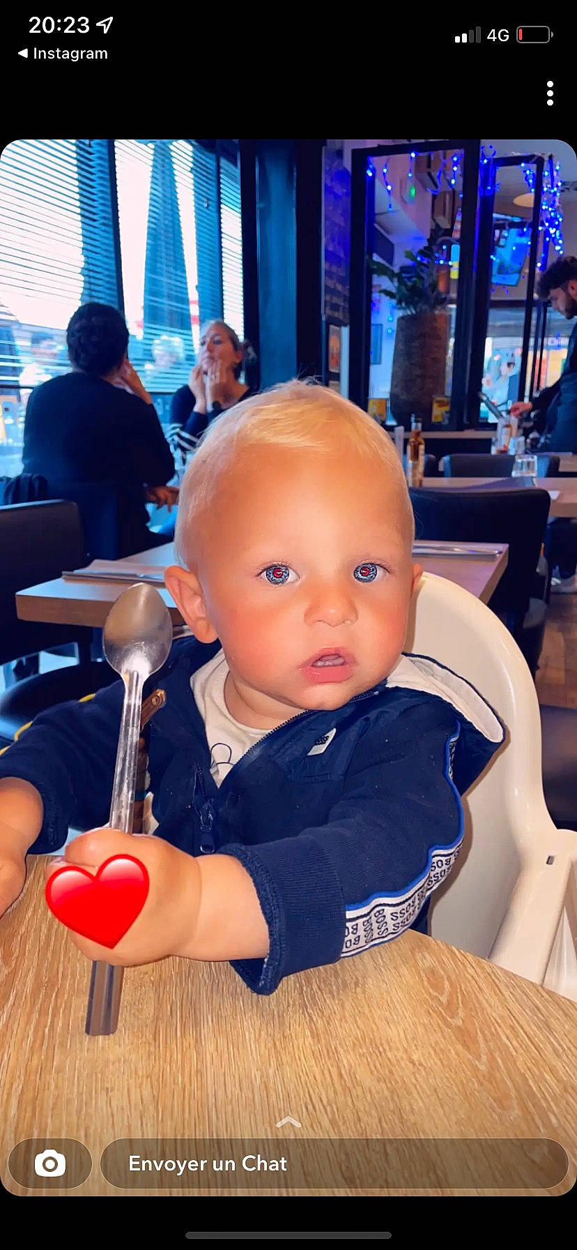 Kenzo participe au concours pour gagner de l'argent avec cette photo : baby, baby_toddler_clothing, chair, child, curtain, event, flooring, fun, furniture, leisure, organ, people, person, room, sitting, snapshot, spoon, table, toddler, toy