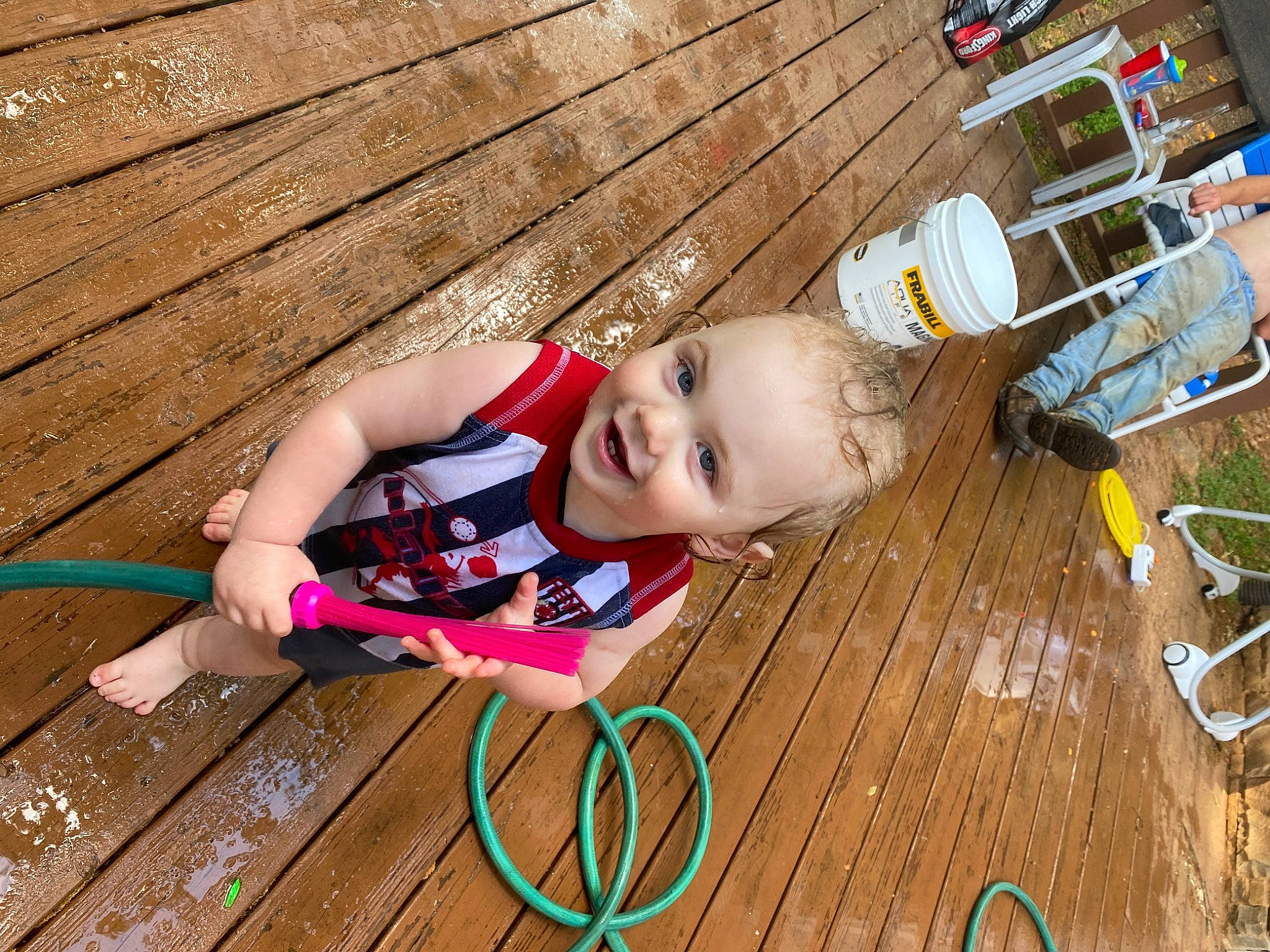 Cason joined the competition — help win amazing prizes! child, fun, hair_accessory, happy, joy, leisure, person, photography, play, recreation, smile, toddler, vacation, wood