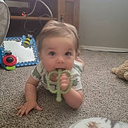 Leonard joined the competition — help win amazing prizes! baby, child, toy, carpet, floor, crawling, indoor, furniture, cabinet, stuffed_animal, mirror, playtime, cute, infant, hand, face, hair, clothing, room, childhood