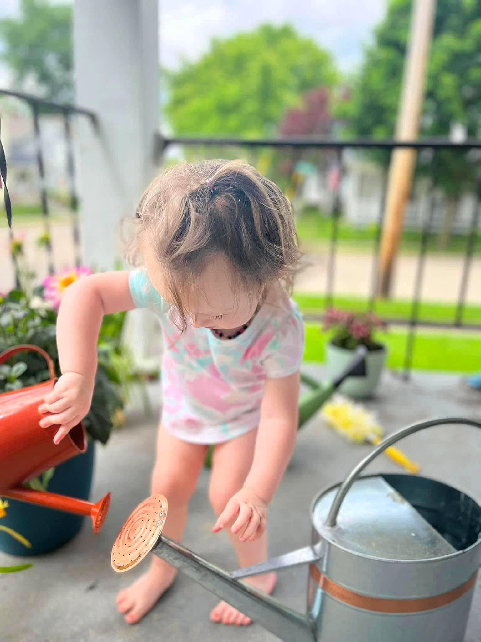 Adaline is registered to the contest to win money with this photo: bucket, child, city, cooking, cookware_and_bakeware, fun, gas, grass, leisure, person, plant, play, recreation, shorts, soil, t_shirt, tire, toddler, tree, vacation
