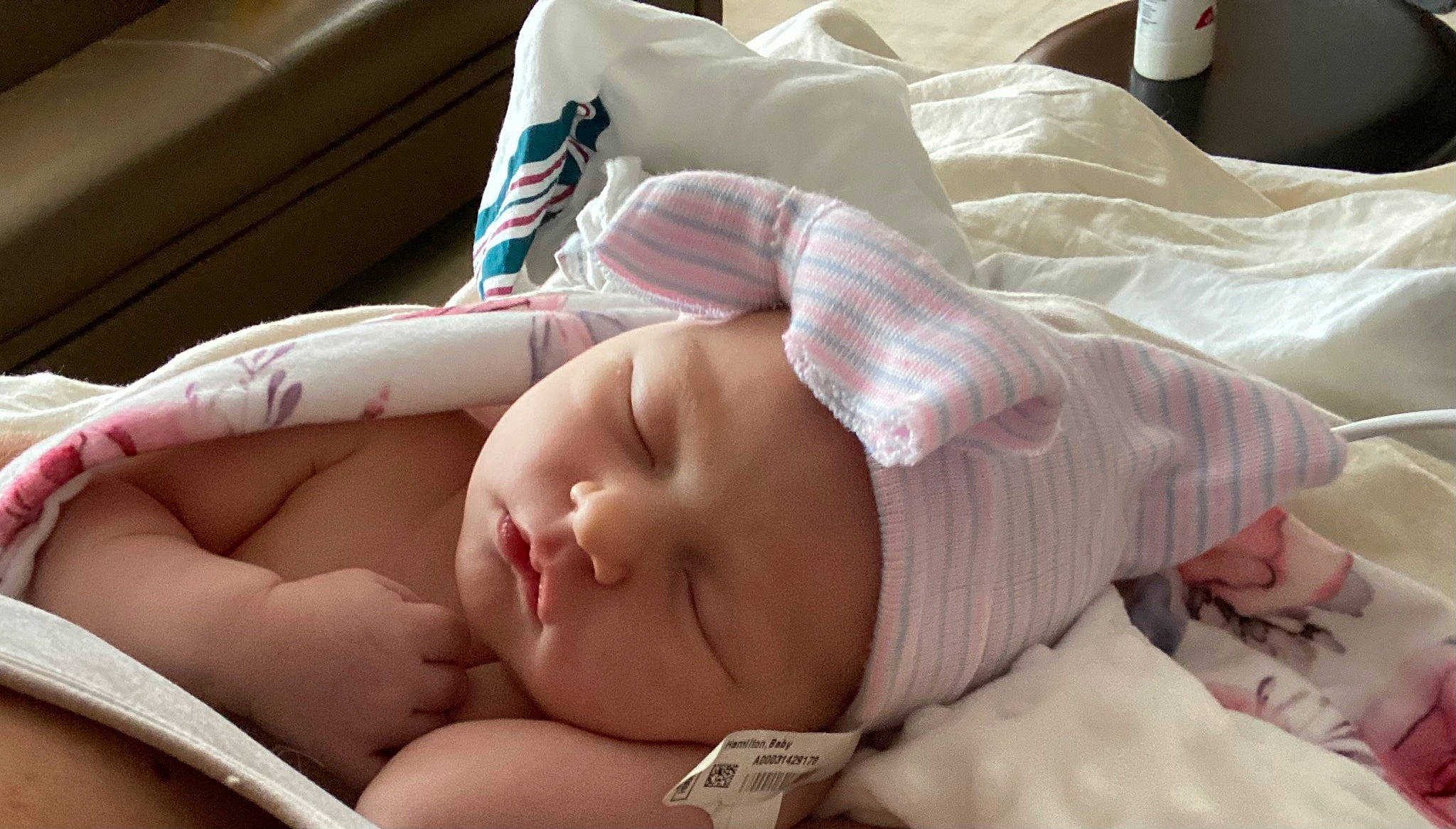 Zoey joined the competition — help win amazing prizes! abdomen, baby, baby_products, baby_sleeping, baby_toddler_clothing, bedtime, cheek, chest, child, comfort, eye, eyelash, flesh, head, headwear, human_body, linens, nap, person, room