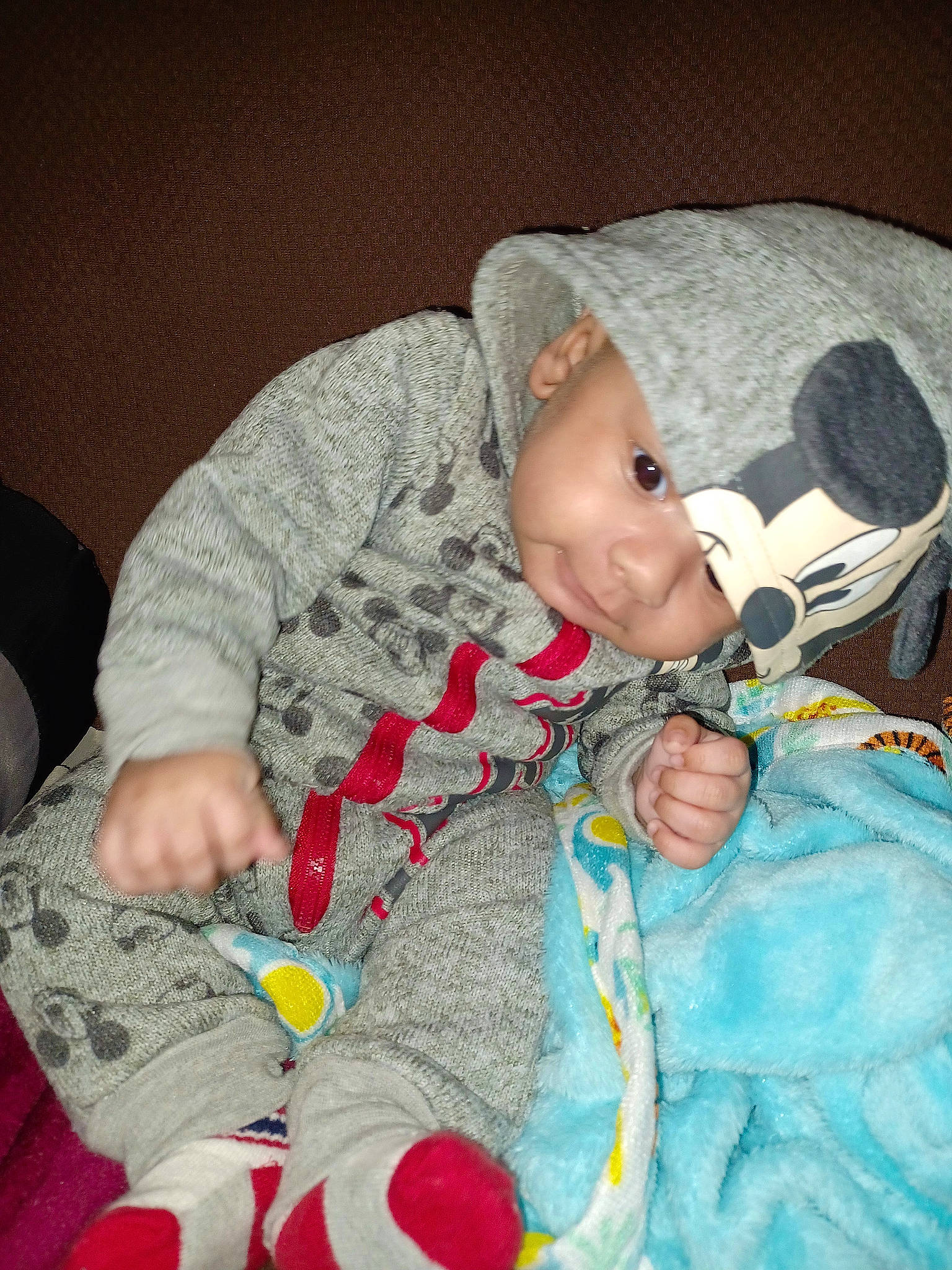 Carlos joined the competition — help win amazing prizes! baby, baby_products, baby_sleeping, baby_toddler_clothing, baby_toys, carmine, cheek, child, comfort, hat, head, headwear, linens, pattern, person, plush, sitting, sleeve, stuffed_toy, textile