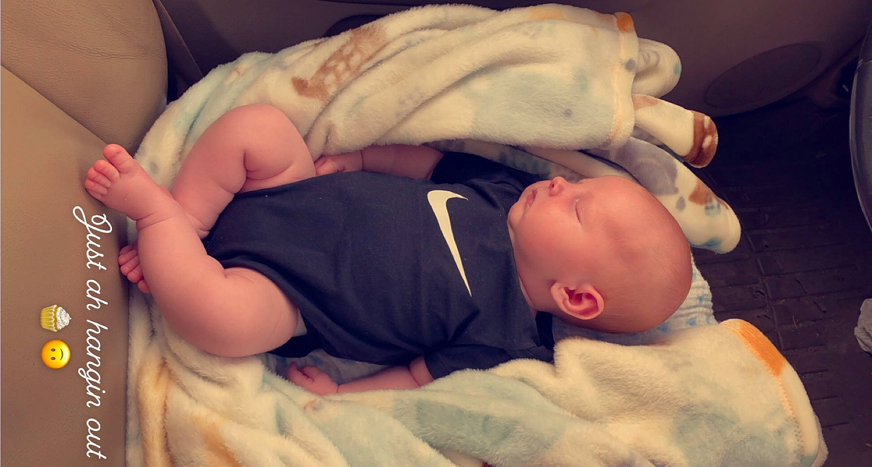 Rowdy is registered to the contest to win money with this photo: abdomen, baby, baby_products, baby_sleeping, baby_toddler_clothing, bedtime, cheek, child, comfort, eye, hand, head, human_body, linens, mouth, nail, person, sitting, skin, thumb