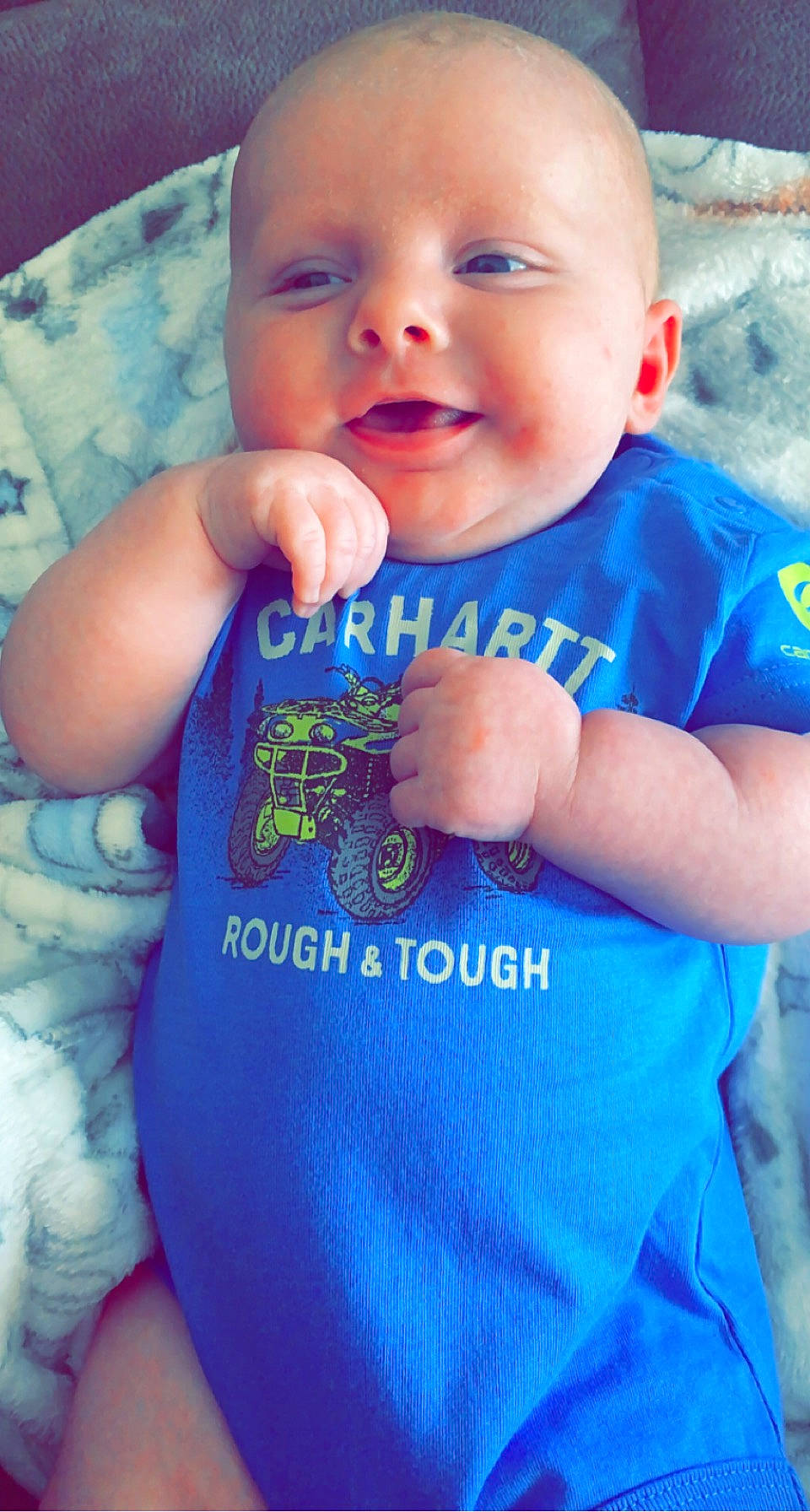 Rowdy joined the competition — help win amazing prizes! arm, azure, baby_toddler_clothing, blue, cheek, drinkware, eye, facial_expression, gesture, hairstyle, hand, happy, head, iris, mouth, nose, person, product, skin, sleeve