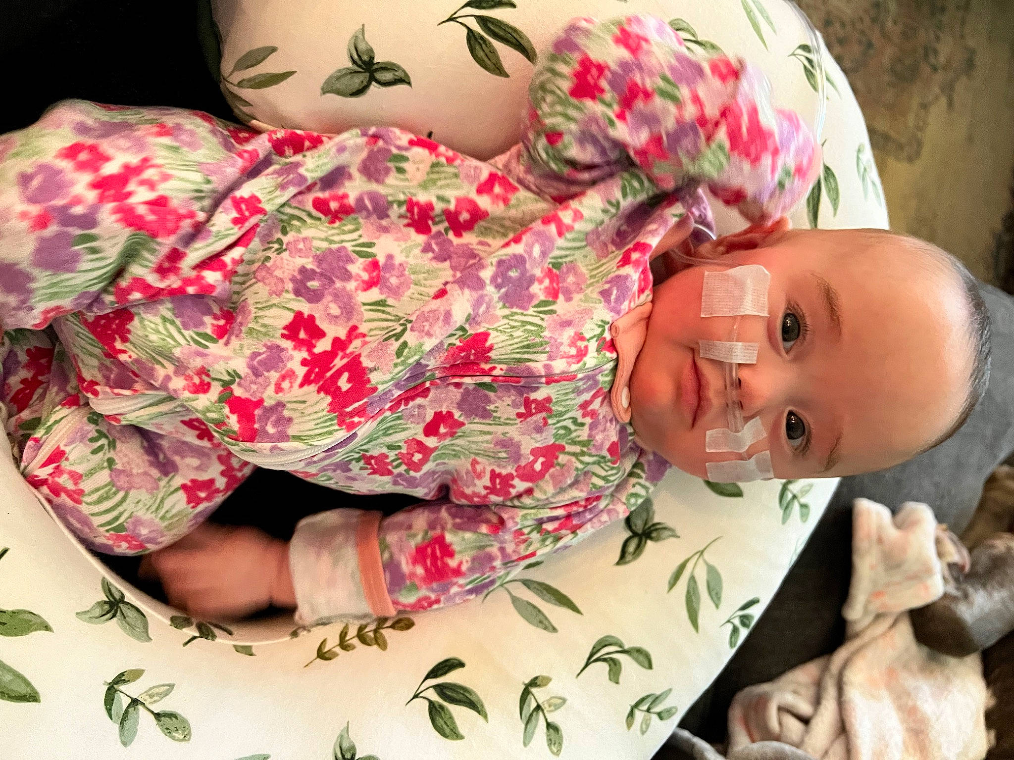 Kayleigh joined the competition — help win amazing prizes! baby, baby_toddler_clothing, child, clothing, comfort, dress, facial_expression, hand, happy, hat, linens, pattern, person, pink, skin, sleeve, smile, textile, toddler, toy