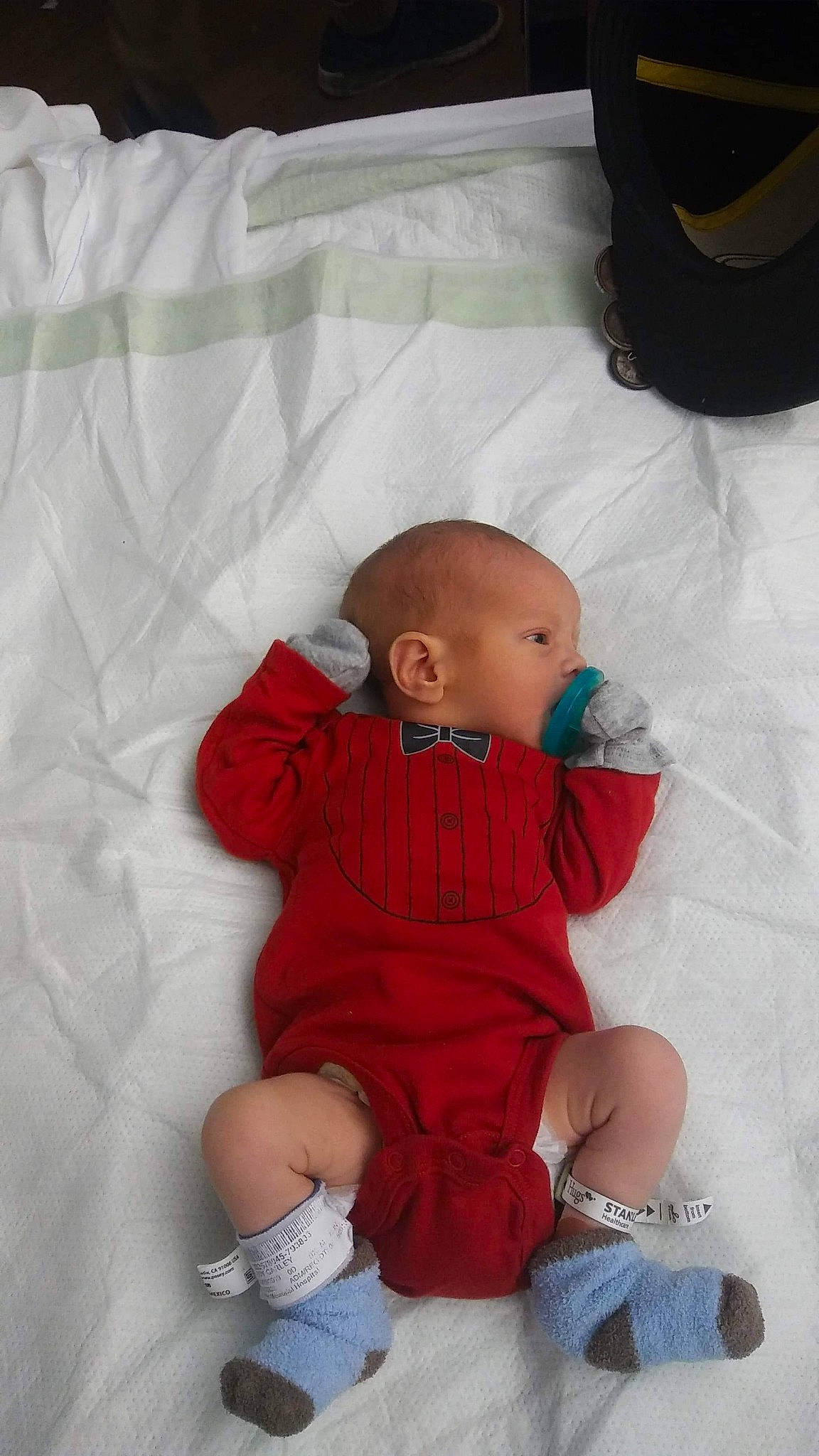 Clarke is registered to the contest to win money with this photo: baby, child, person, toddler