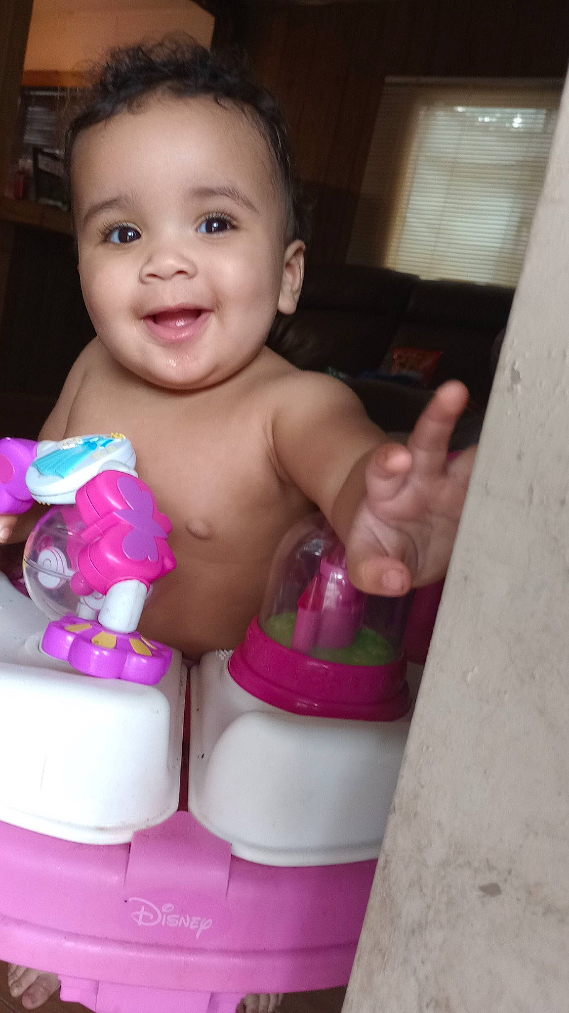 Emersyn joined the competition — help win amazing prizes! baby, baby_products, cheek, chest, child, finger, fun, happy, human_body, joy, magenta, nail, person, pink, plastic, play, skin, smile, thumb, toddler