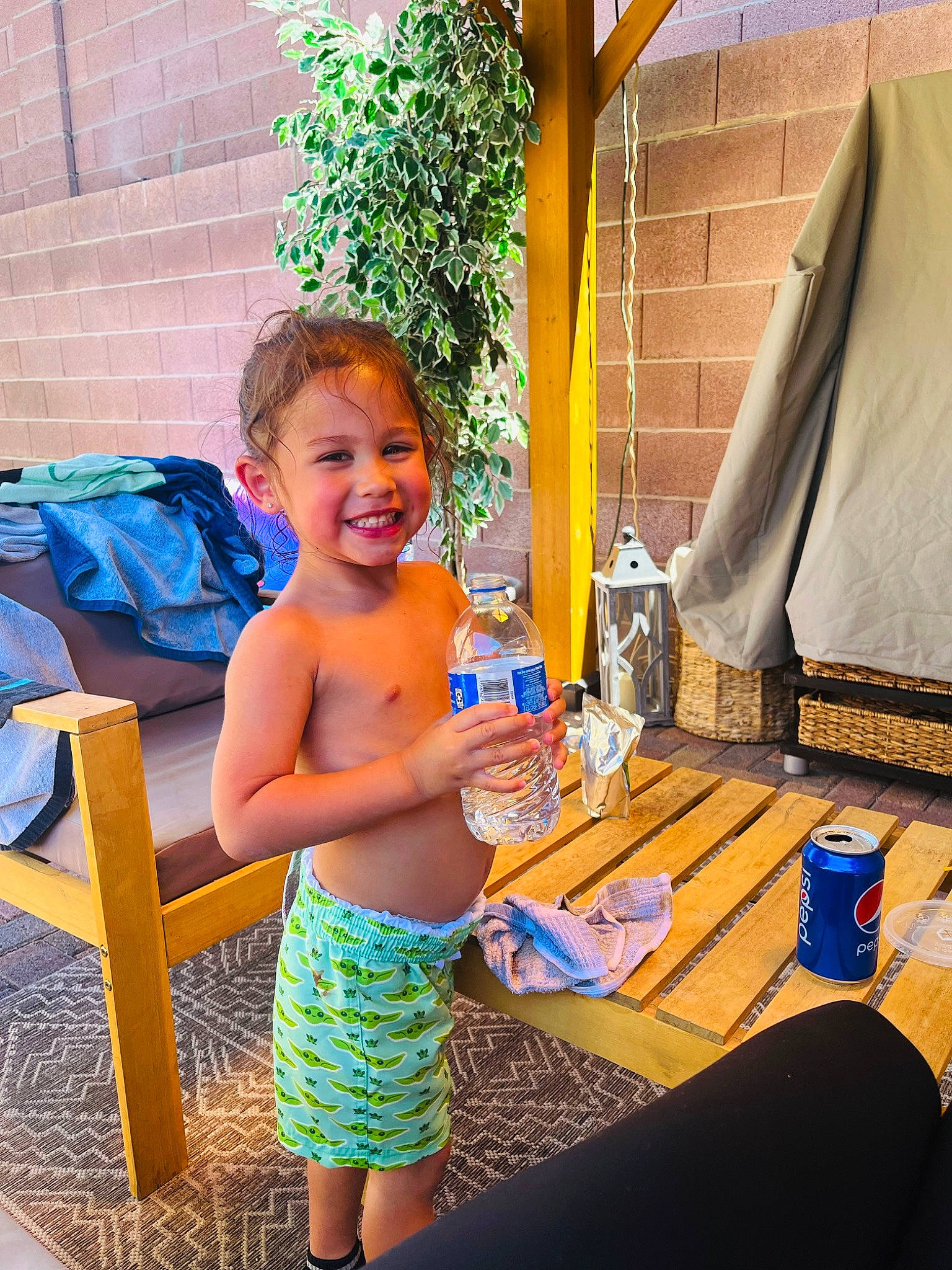 Kingsly joined the competition — help win amazing prizes! backpack, chair, event, fun, happy, joy, leisure, luggage_and_bags, outdoor_furniture, person, plant, play, recreation, shorts, sitting, smile, swimwear, table, tableware, toddler