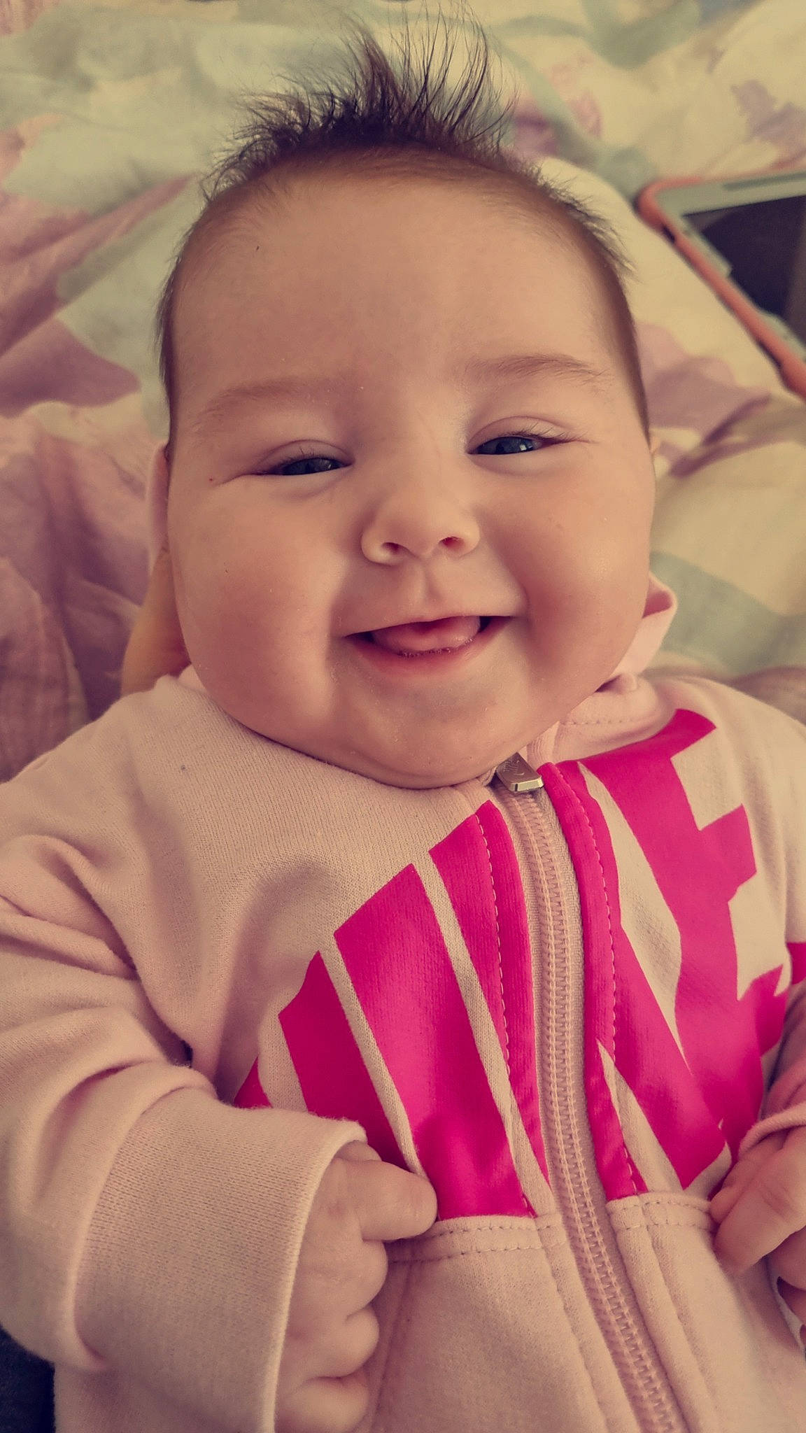 Zarli joined the competition — help win amazing prizes! baby, cheek, chin, ear, eye, eyebrow, face, facial_expression, happy, iris, joy, lip, mammal, mouth, nose, outerwear, person, product, skin, sleeve