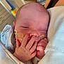 Remington joined the competition — help win amazing prizes! newborn, baby, sleeping, hospital, nasal_tube, bandage, blanket, hand, face, infant, person, medical, cute, closeup, skin, child, healthcare, rest, comfort, toddler
