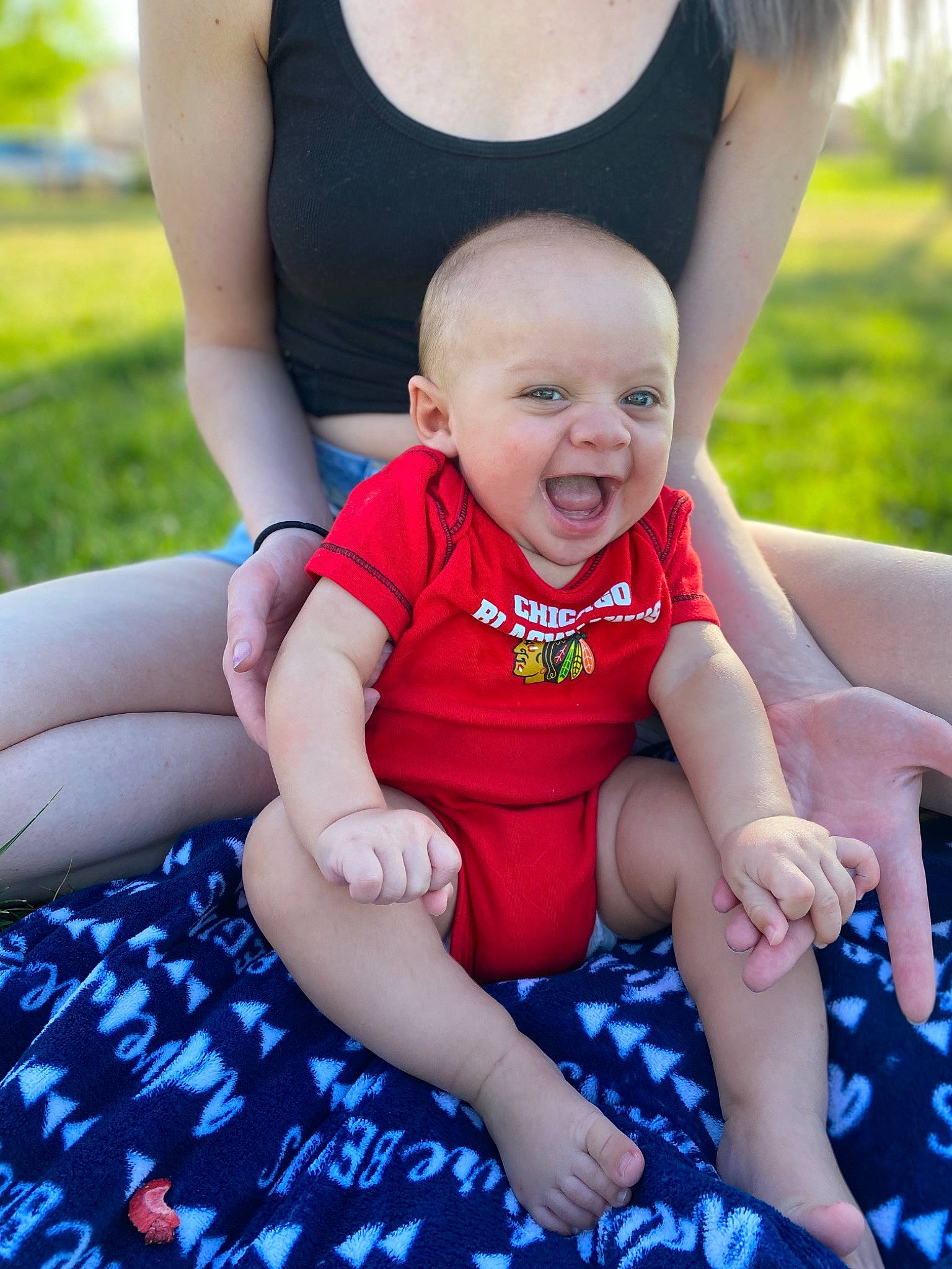 Asiah joined the competition — help win amazing prizes! baby, baby_products, baby_toddler_clothing, child, leisure, person, play, product, sibling, sitting, summer, toddler, vacation