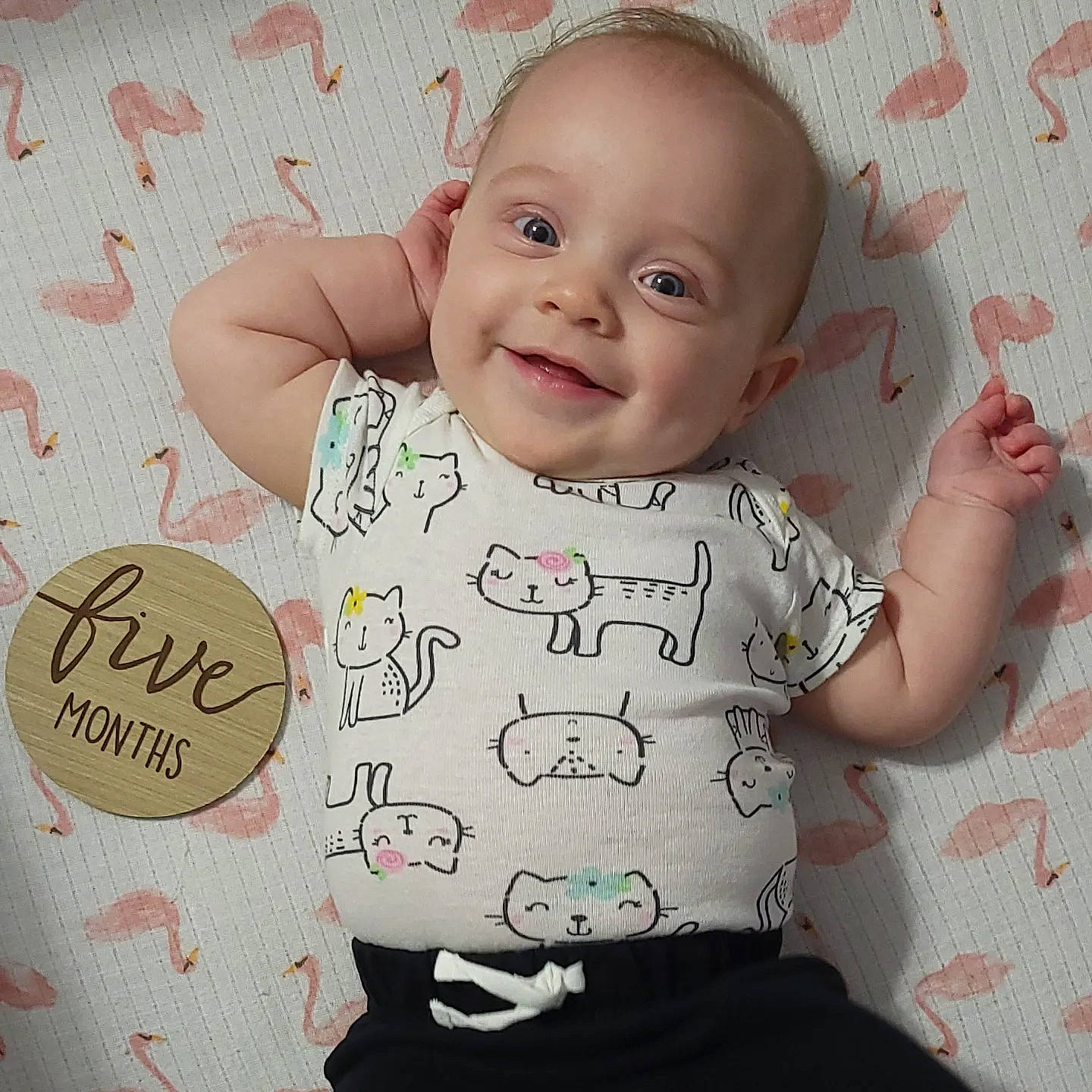 Cassidy joined the competition — help win amazing prizes! arm, baby, baby_toddler_clothing, cheek, child, cool, face, facial_expression, happy, head, joy, lip, organ, person, pink, product, skin, sleeve, smile, t_shirt
