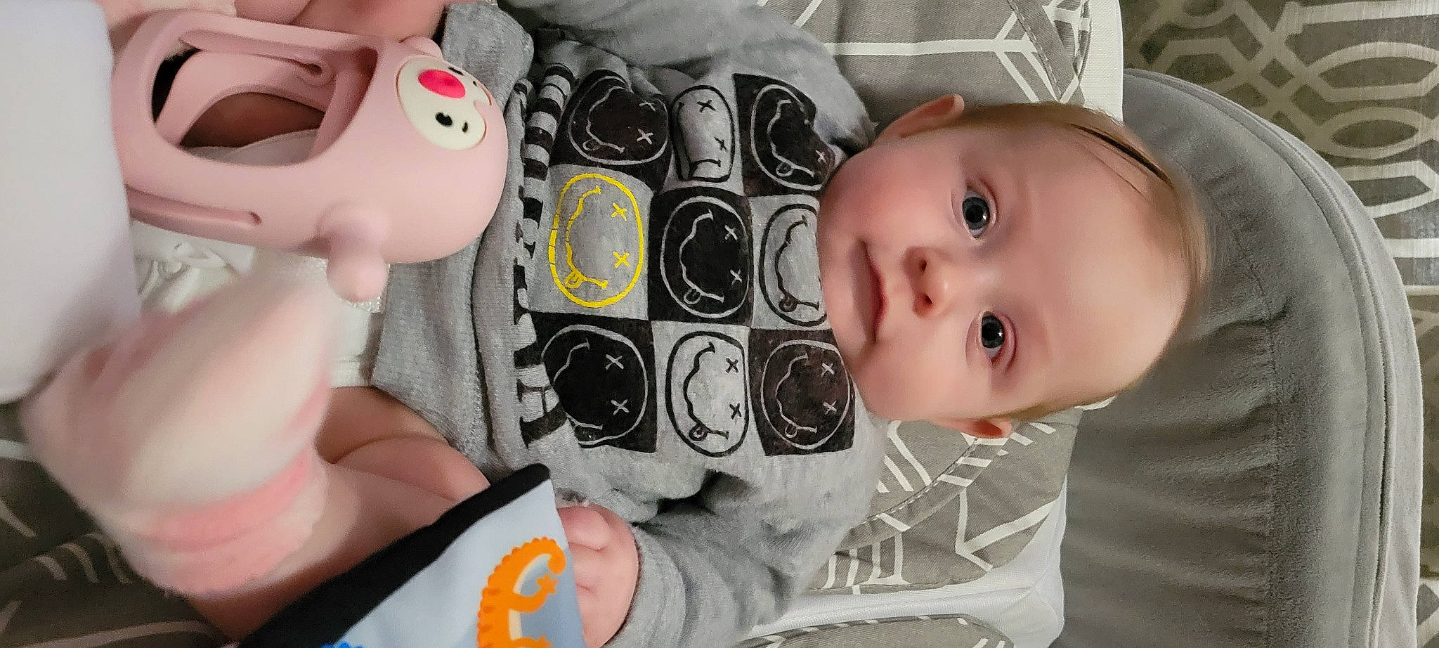 Lennon joined the competition — help win amazing prizes! baby, baby_toddler_clothing, cheek, child, eyebrow, eyelash, finger, fun, gesture, hairstyle, happy, iris, mouth, nail, nose, person, skin, smile, thumb, toddler