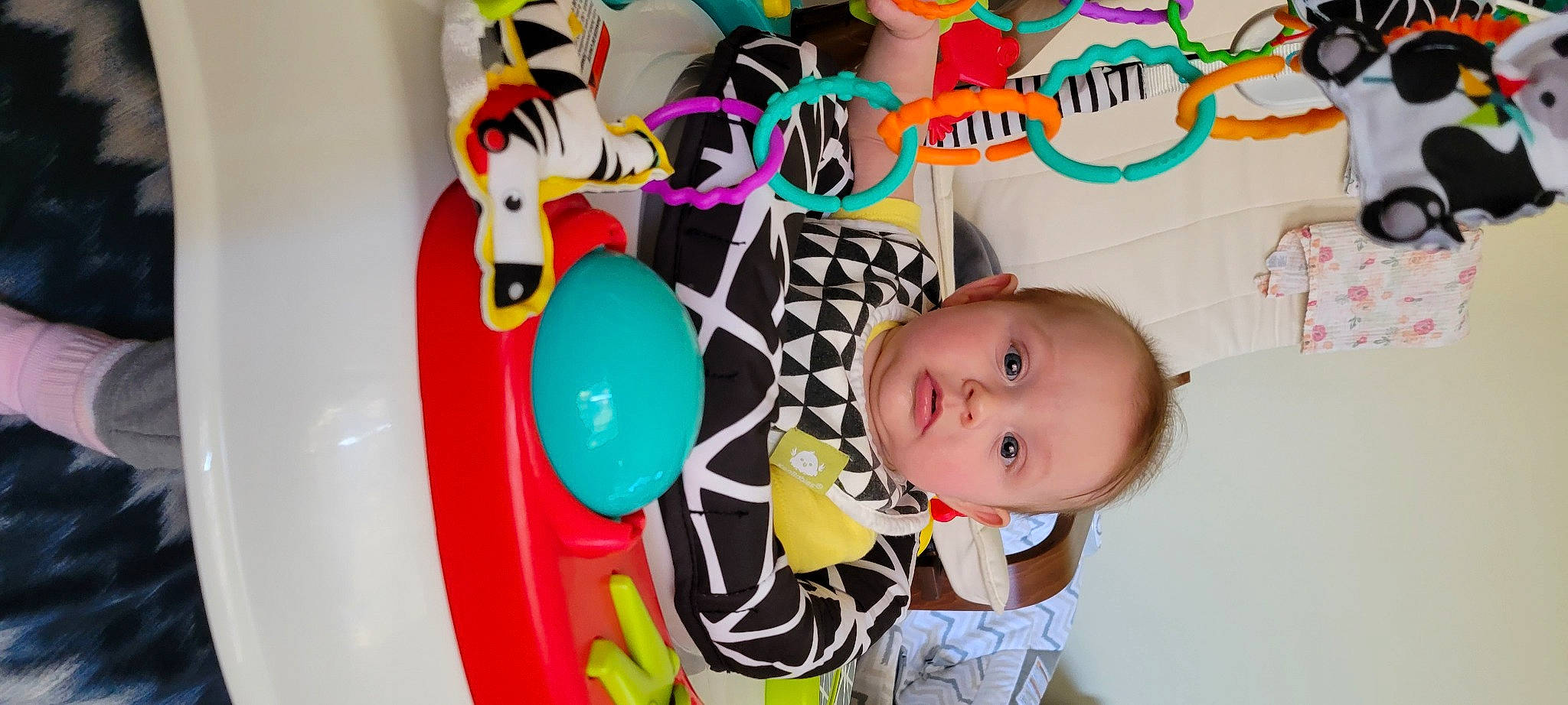 Lennon joined the competition — help win amazing prizes! art, baby, baby_products, baby_safety, baby_toddler_clothing, baby_toys, chair, child, circle, font, fun, happy, infant_bed, pattern, person, play, room, toddler, toy, visual_arts