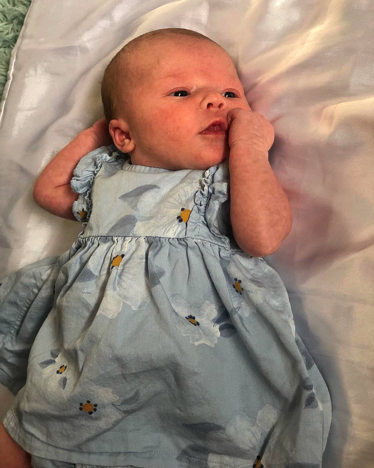 Brayleigh joined the competition — help win amazing prizes! baby, baby_toddler_clothing, cheek, comfort, dress, eye, hand, happy, human_body, iris, lip, neck, nose, one_piece_garment, outerwear, person, pink, shoulder, skin, sleeve