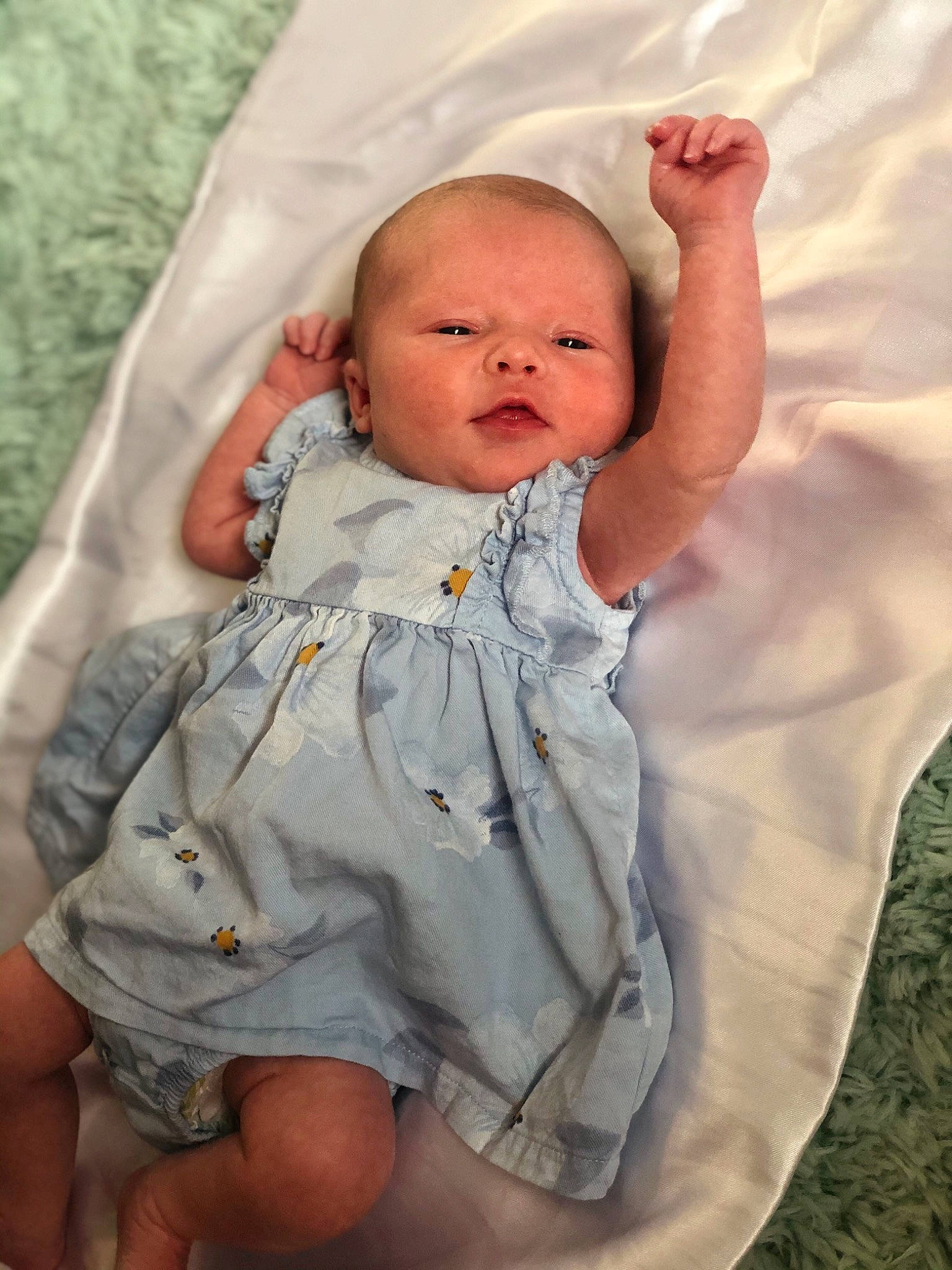 Brayleigh joined the competition — help win amazing prizes! arm, baby_toddler_clothing, cheek, dress, eye, face, facial_expression, grass, hand, happy, head, human, lip, mammal, nose, people_in_nature, person, product, skin, sleeve