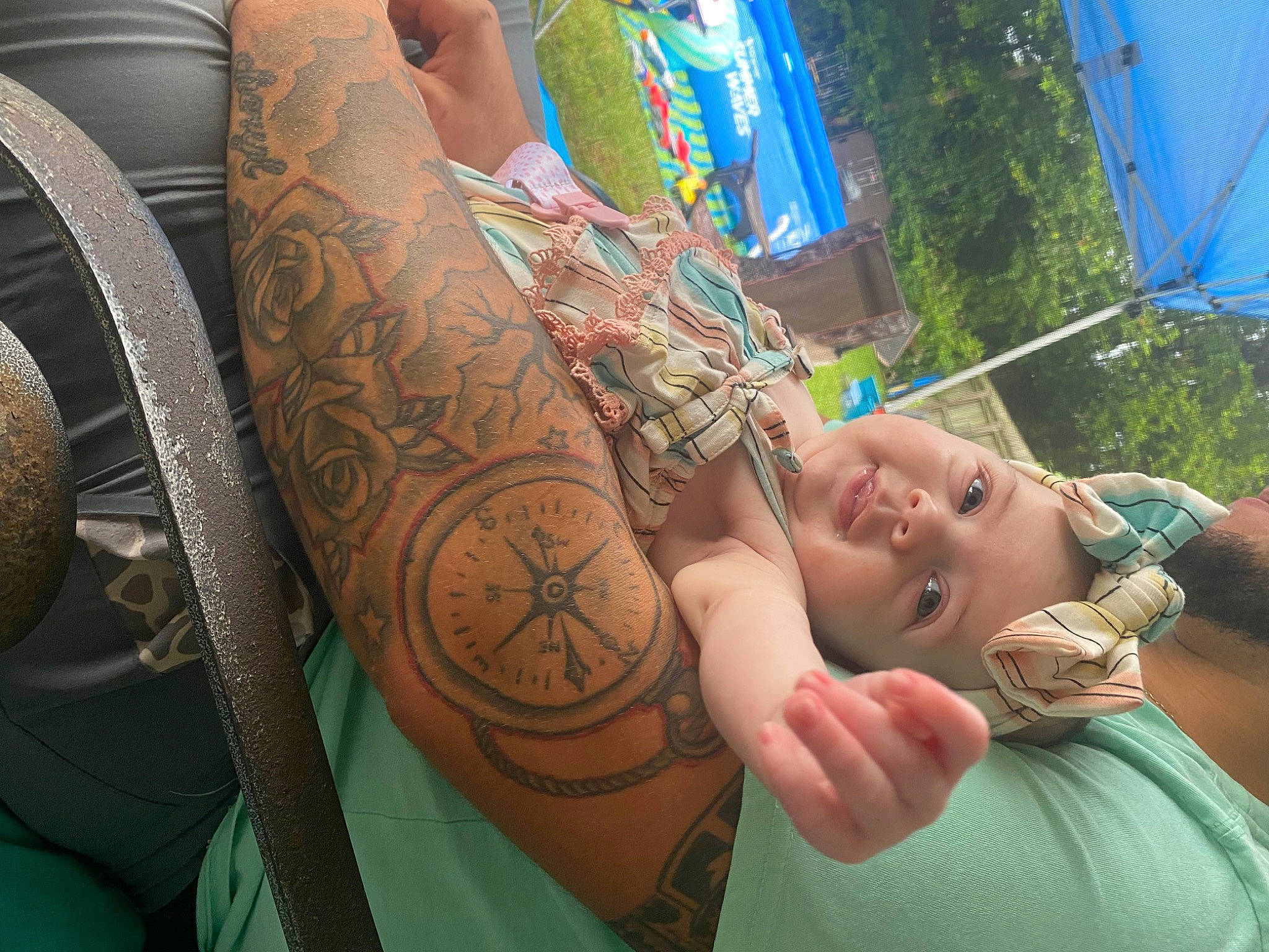 Brynley joined the competition — help win amazing prizes! arm, blue, chest, cool, elbow, finger, hand, headwear, human_body, joint, leg, muscle, neck, person, plant, shoulder, sleeve, tattoo_artist, temporary_tattoo, thigh