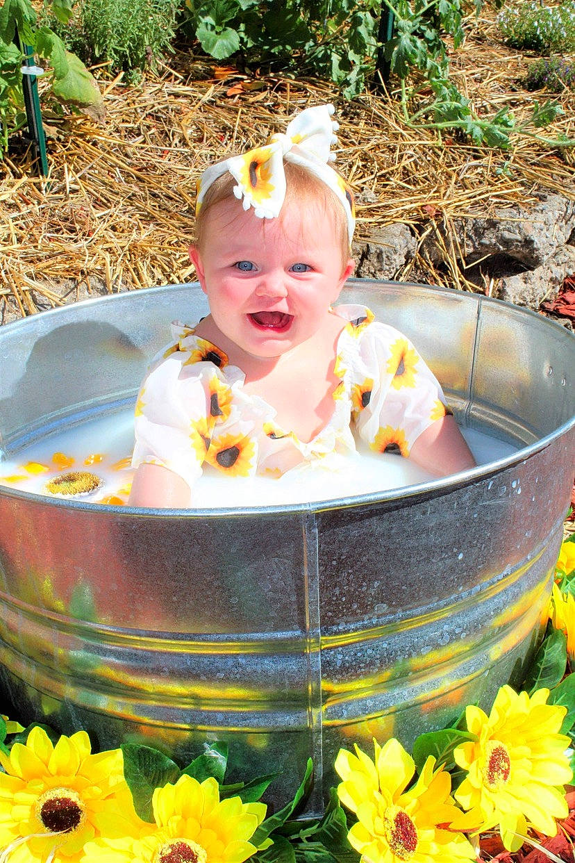 Ivy joined the competition — help win amazing prizes! annual_plant, baby, baby_toddler_clothing, beauty, botany, eye, face, flower, flower_arranging, flowering_plant, fun, grass, happy, leaf, person, petal, photograph, plant, smile, toddler