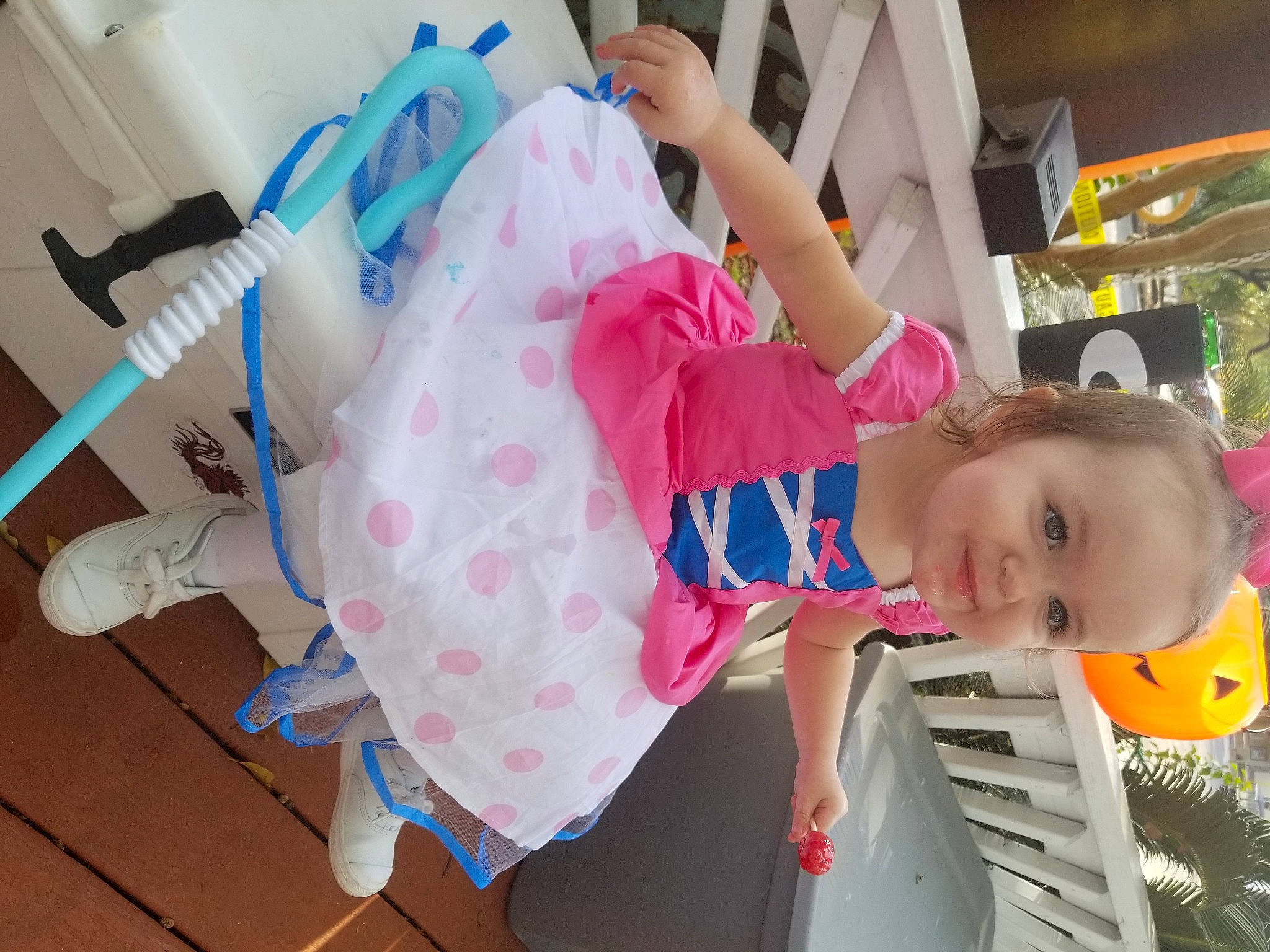 Karlee joined the competition — help win amazing prizes! baby, baby_products, baby_toddler_clothing, beauty, child, fun, happy, leisure, magenta, mouth, pattern, person, pink, play, room, sandal, shelf, skin, toddler