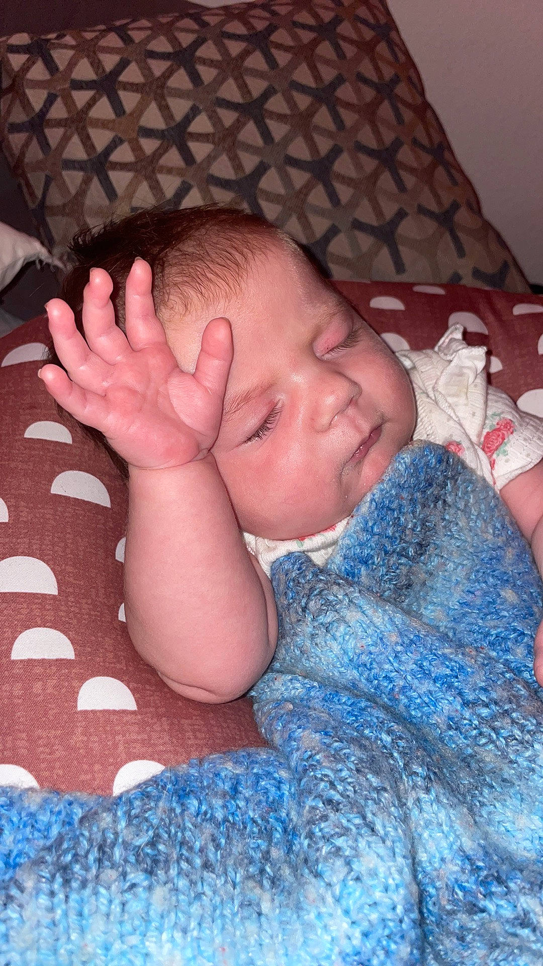 Catherine joined the competition — help win amazing prizes! baby, baby_sleeping, baby_toddler_clothing, bed, bedding, bedtime, cheek, child, comfort, finger, flesh, gesture, linens, mouth, nose, pattern, person, room, skin, thumb
