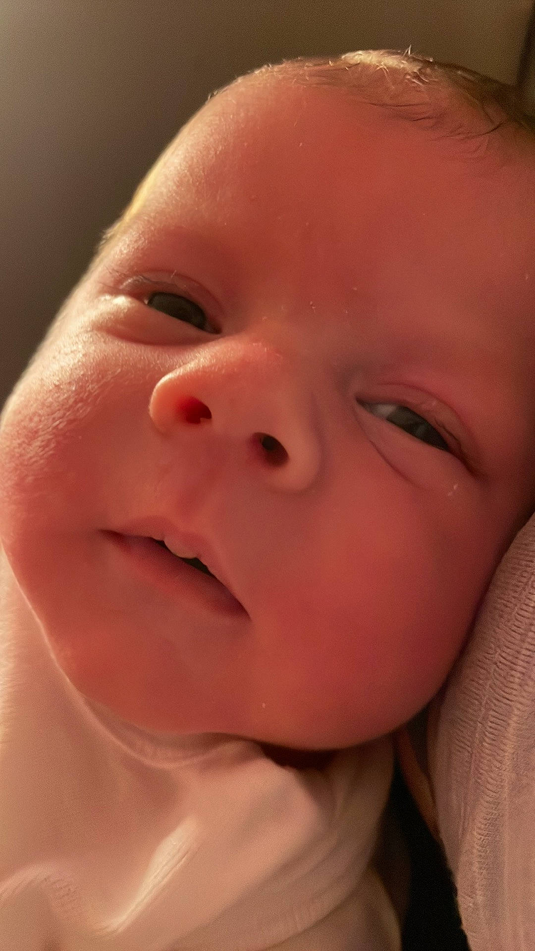 Catherine is registered to the contest to win money with this photo: baby, cheek, close_up, ear, eyelash, finger, gesture, happy, human_body, iris, jaw, lip, mouth, nail, neck, nose, person, skin, smile, thumb