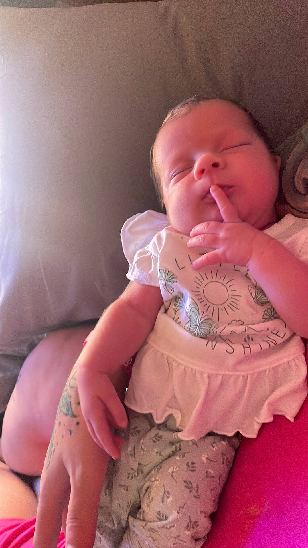 Catherine joined the competition — help win amazing prizes! arm, baby, baby_toddler_clothing, cheek, comfort, eye, facial_expression, finger, gesture, hand, human_body, iris, lip, mouth, muscle, neck, nose, person, skin, sleeve