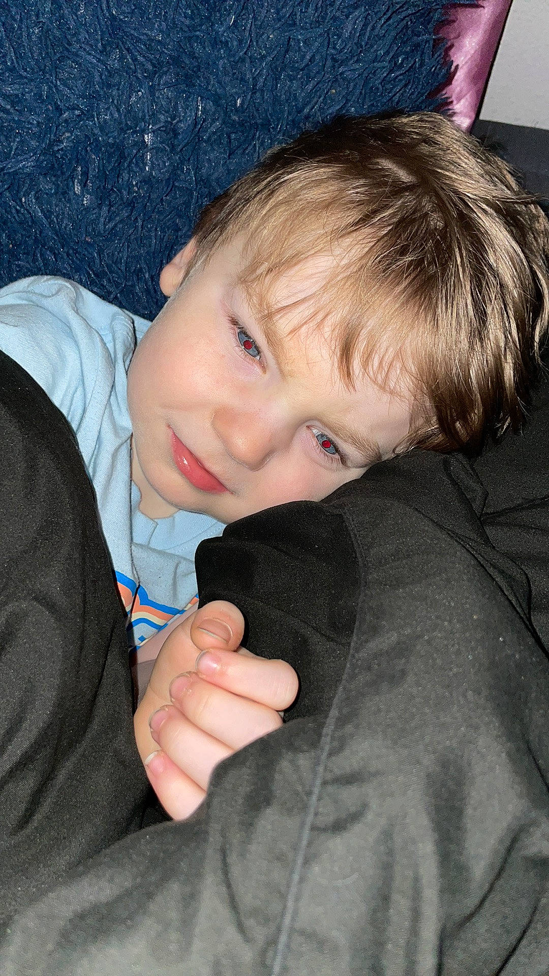 Cameron joined the competition — help win amazing prizes! baby_toddler_clothing, black_hair, cheek, child, cool, ear, electric_blue, eyelash, facial_expression, fun, gesture, happy, nail, nose, person, sitting, skin, sleeve, smile, thumb